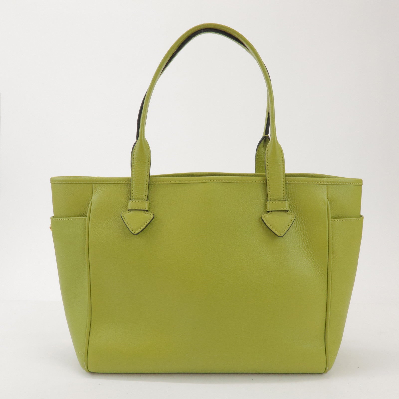 LOEWE Heritage Calf Leather Tote Bag Shoulder Bag Light Green