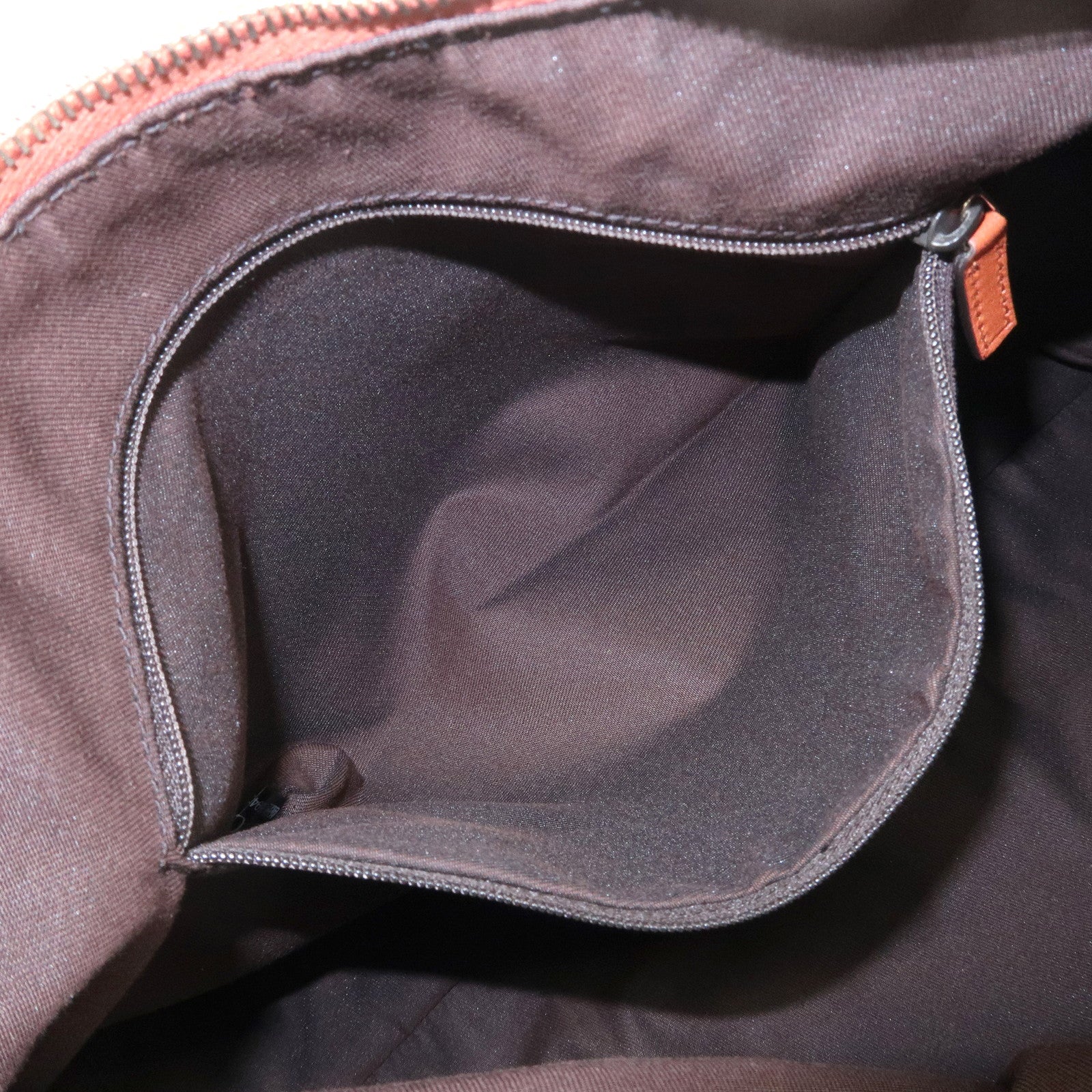 GUCCI Abbey Leather GG Canvas Shoulder Hand Bag Beige Orange 139260 Used