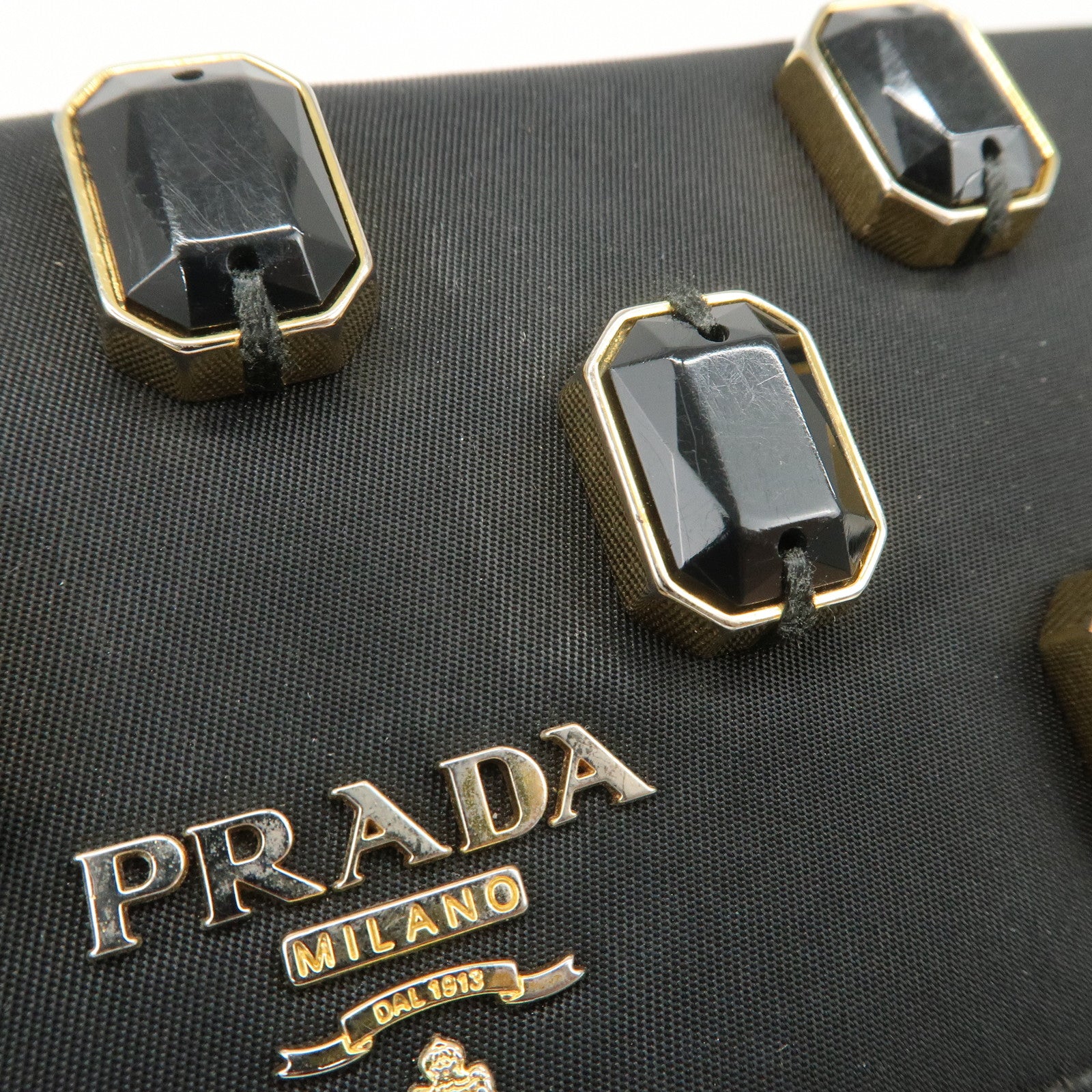 PRADA Saffiano Leather Nylon Set of 3 Long Wallet Beige 1MH132