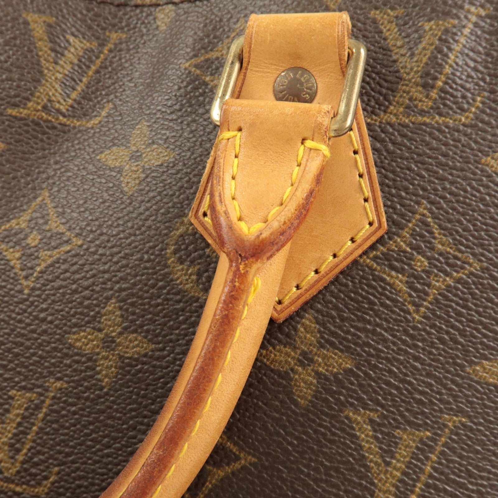 Louis Vuitton Monogram Alma Hand Bag Brown M51130 Used