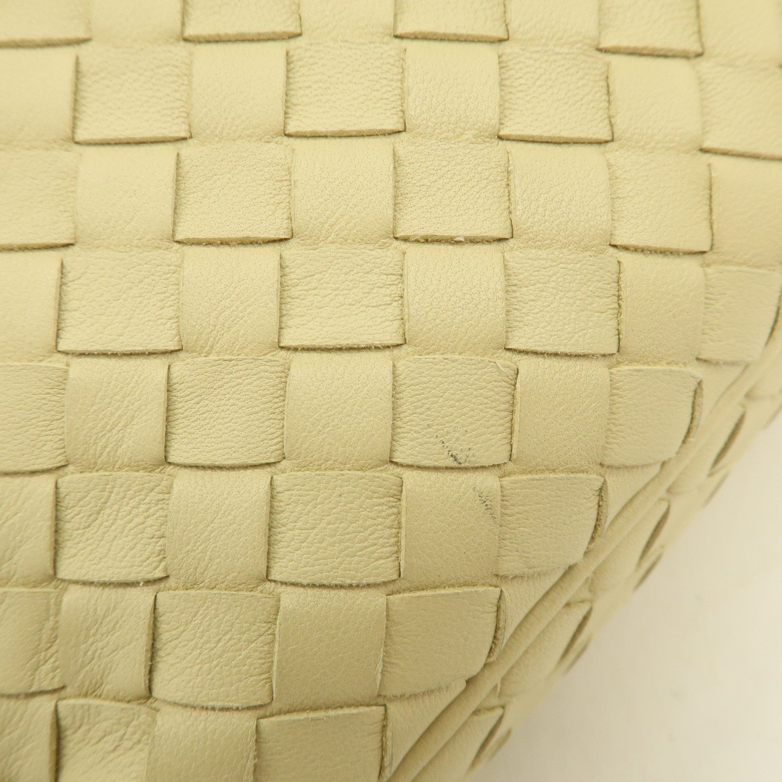 BOTTEGA VENETA Hobo Intrecciato Leather Shoulder Bag Beige 239988