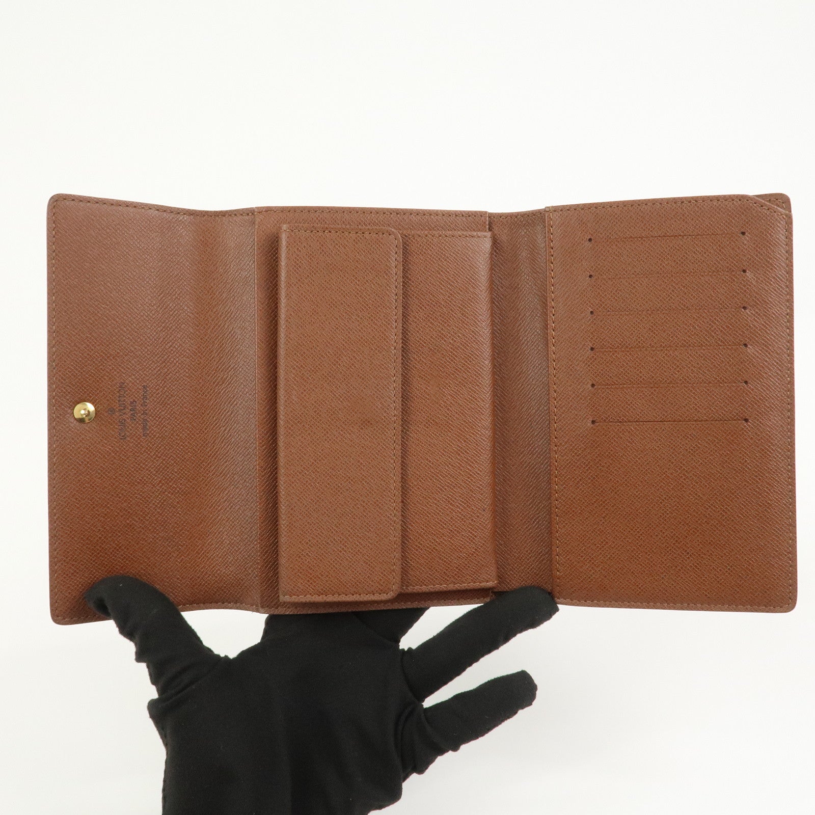 Louis Vuitton Porte Tresor Etui Chequier Wallet Brown M61200