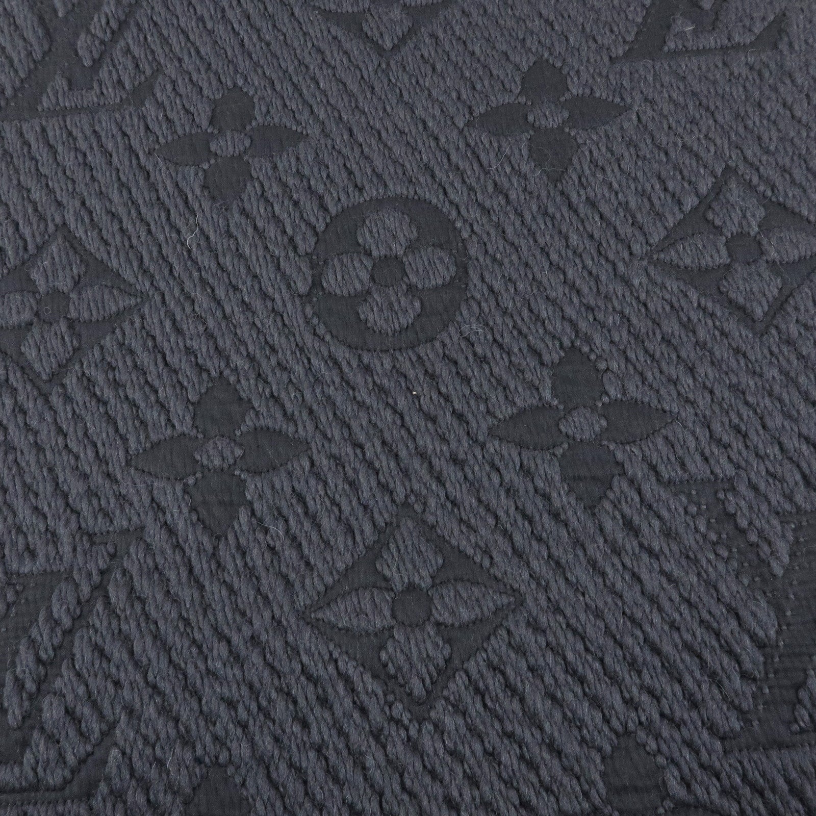 Louis Vuitton Echarpe Logo Mania Wool Silk Scarf Black M72431