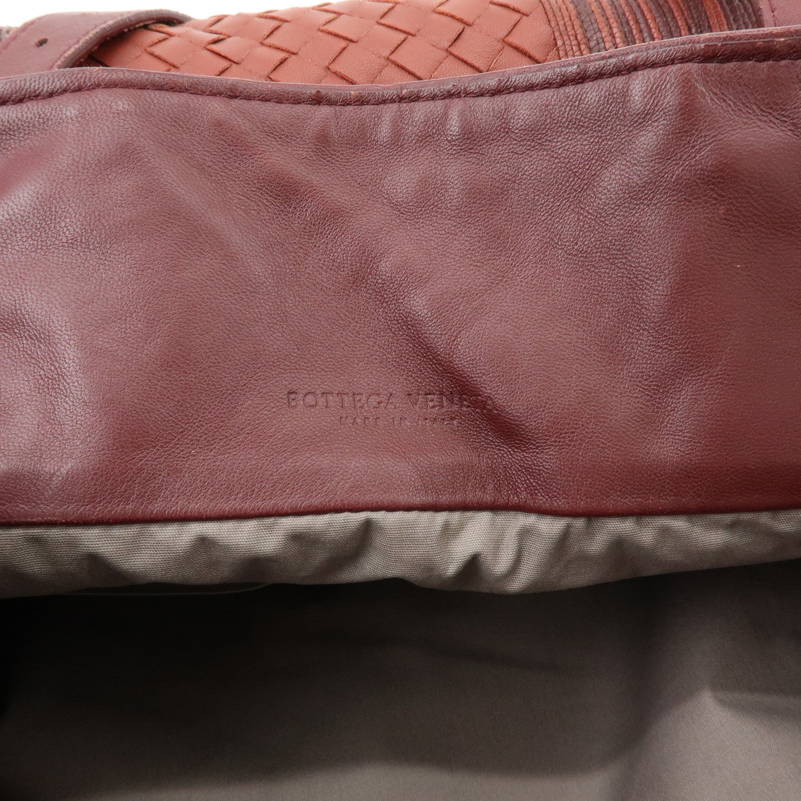 BOTTEGA VENETA Intrecciato Nappa Leather Tote Bag Bordeaux 161761