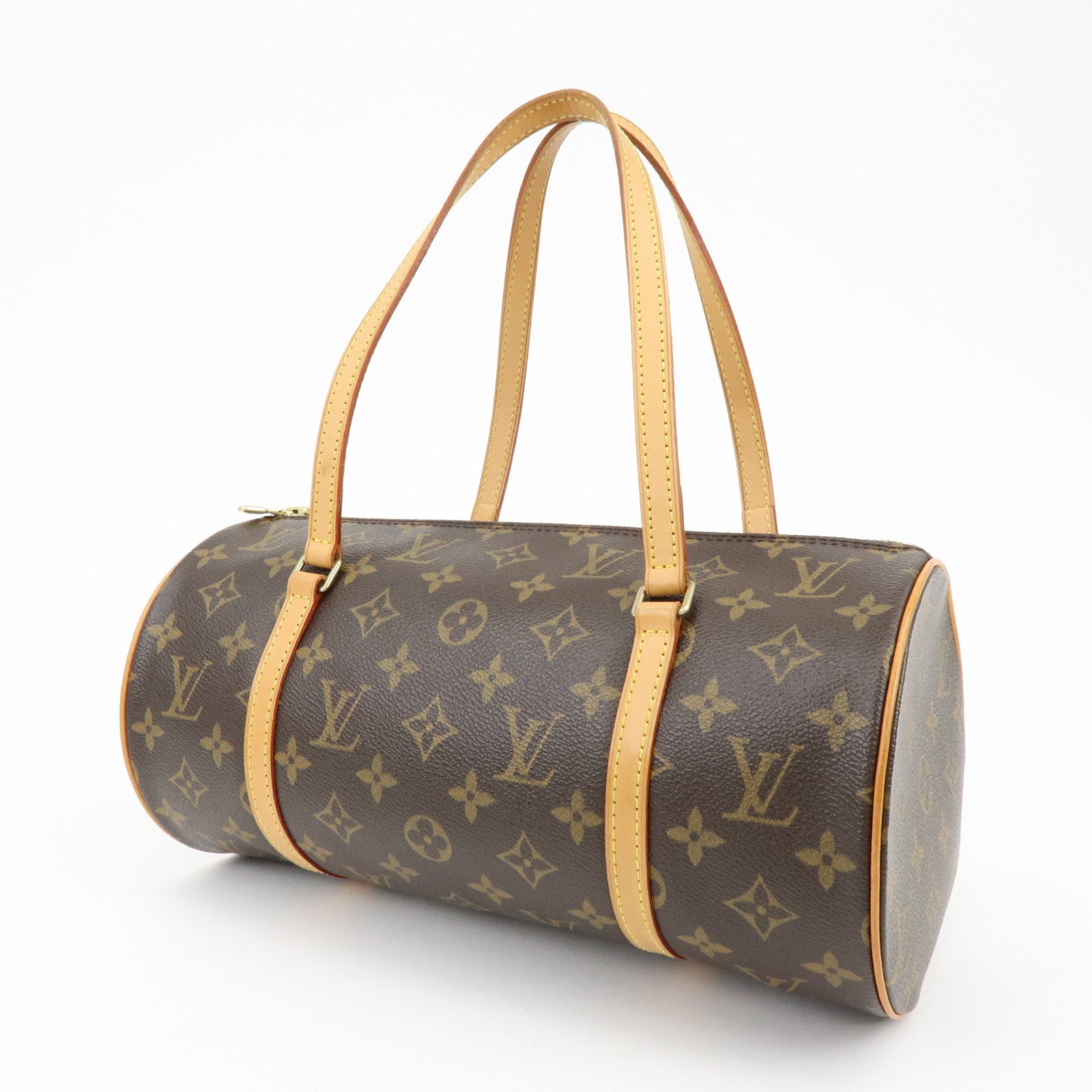 Louis Vuitton Monogram Papillon 30 Hand Bag Brown M51385