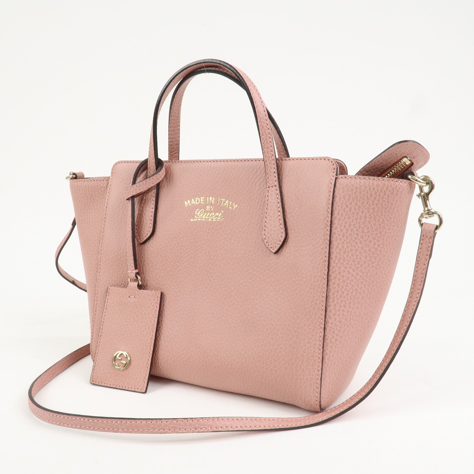 GUCCI Swing Mini GG Marmont 2Way Hand Bag Shoulder Bag Pink 368827