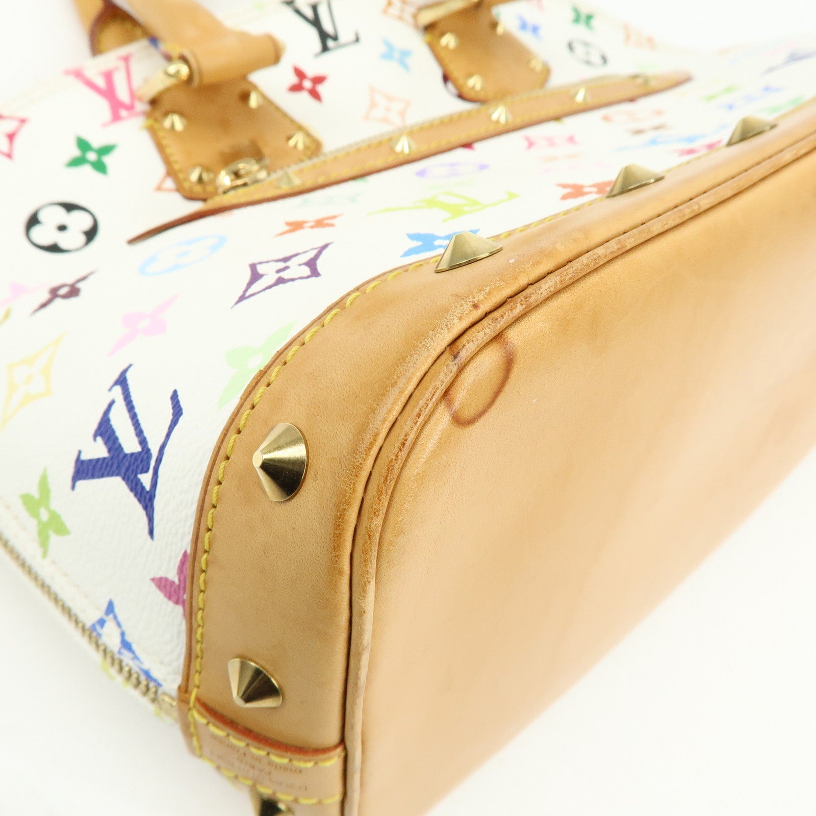 Louis Vuitton Monogram Multicolor Alma PM Hand Bag Blanc M92647