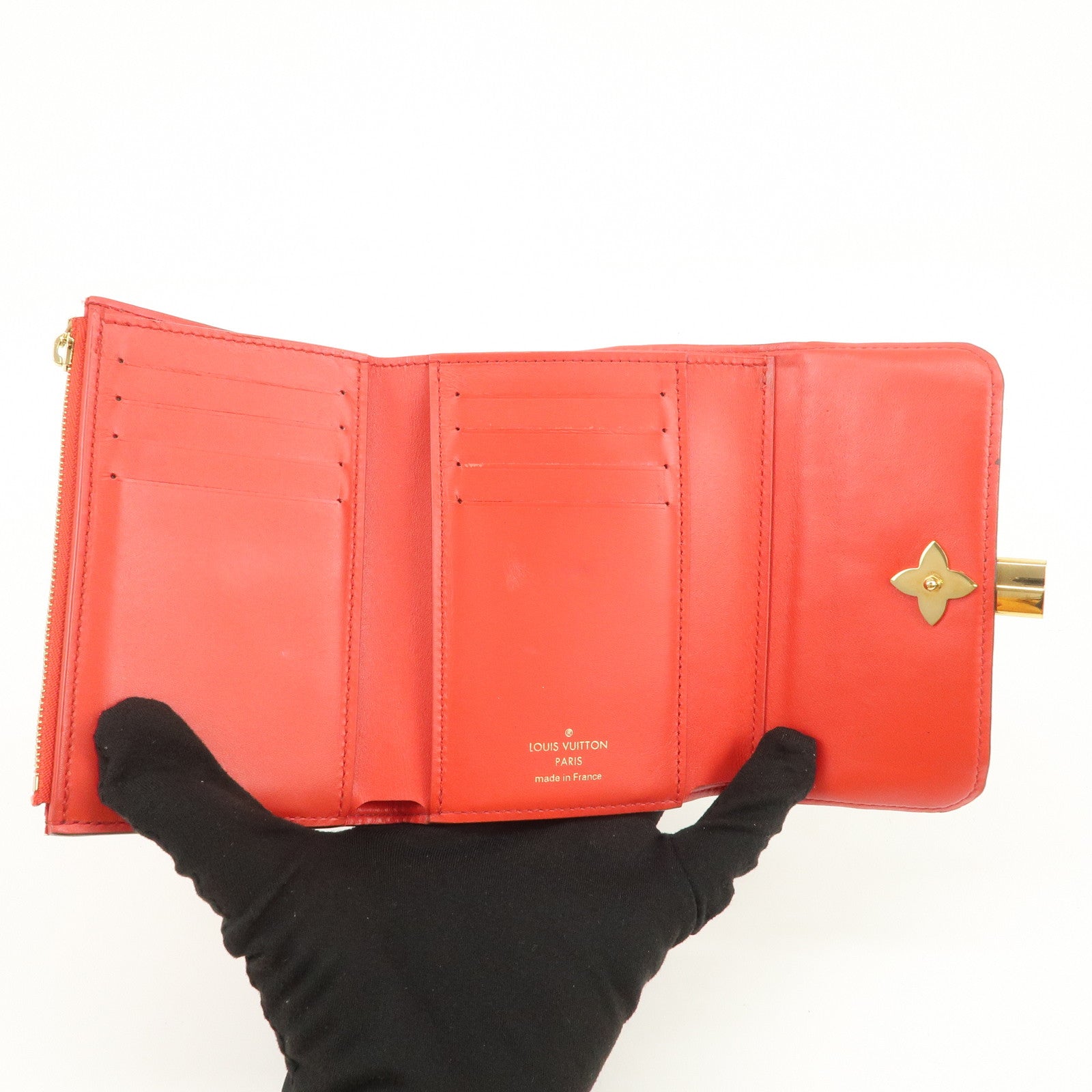 Louis Vuitton Monogram Portefeuille Flower Wallet Coquelicot M62567