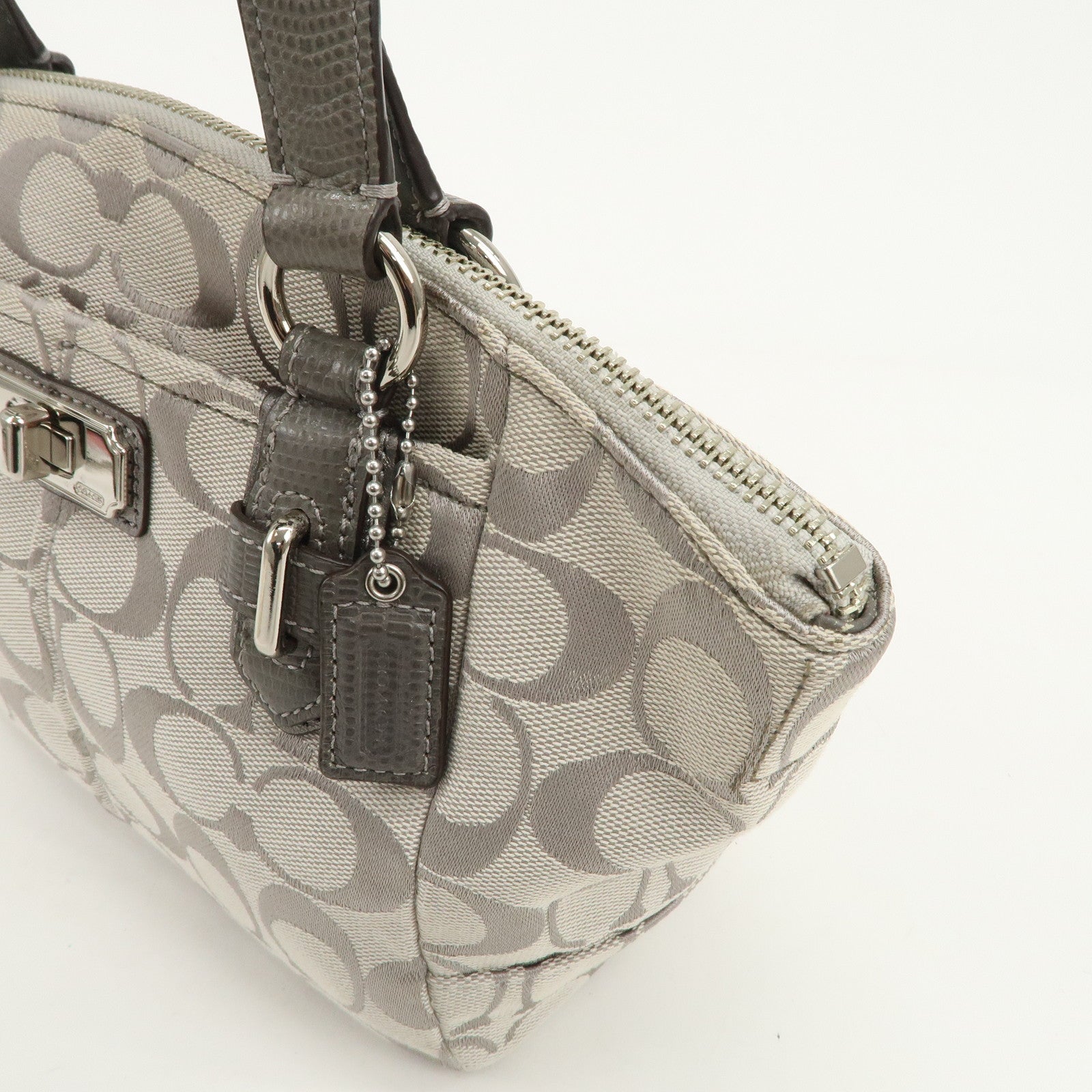 COACH Signature Canvas Leather Set of 2 Shoulder Bag Hand Bag