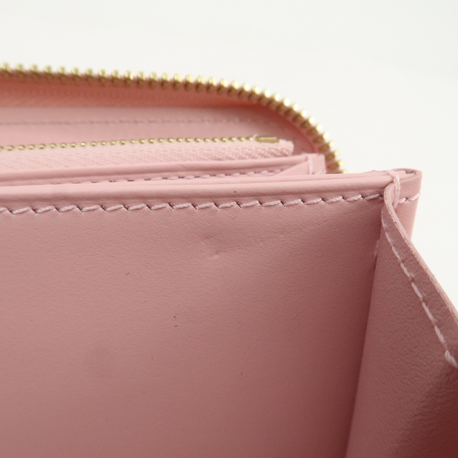 Louis Vuitton Monogram Vernis Zippy Wallet Long Wallet Pink M90419