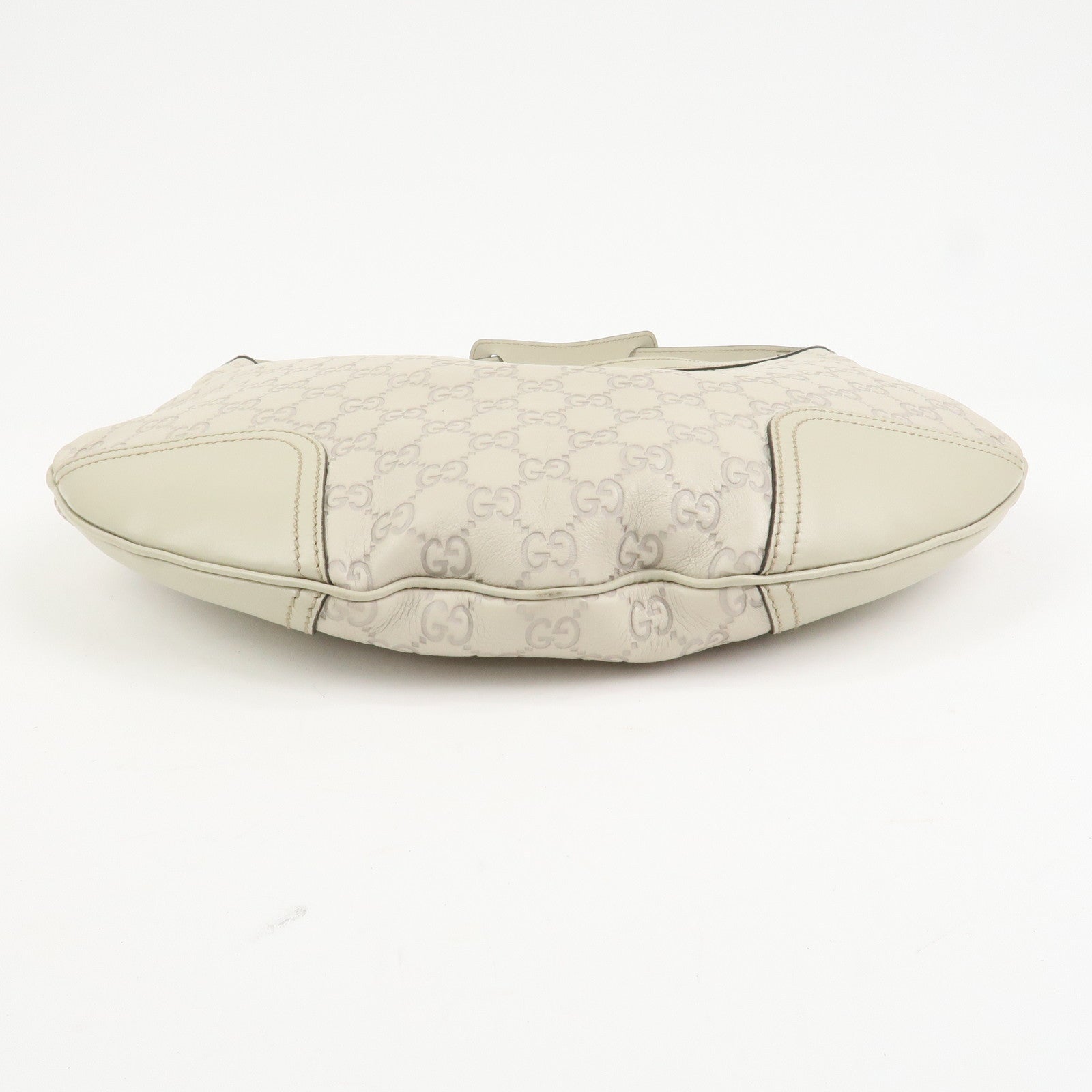 GUCCI Sherry Guccissima Leather Shoulder Bag Ivory 293596