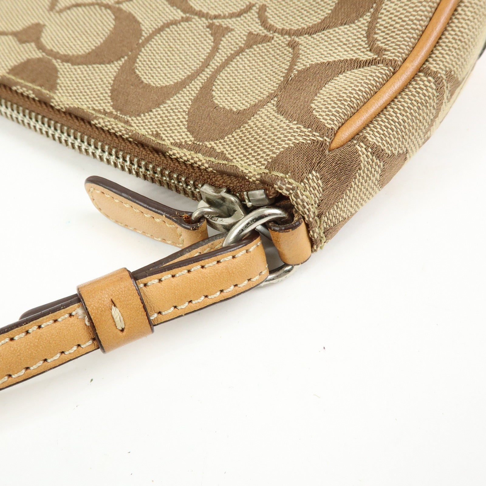 COACH Signature Set of 2 Mini Canvas Leather Shoulder Hand Bag