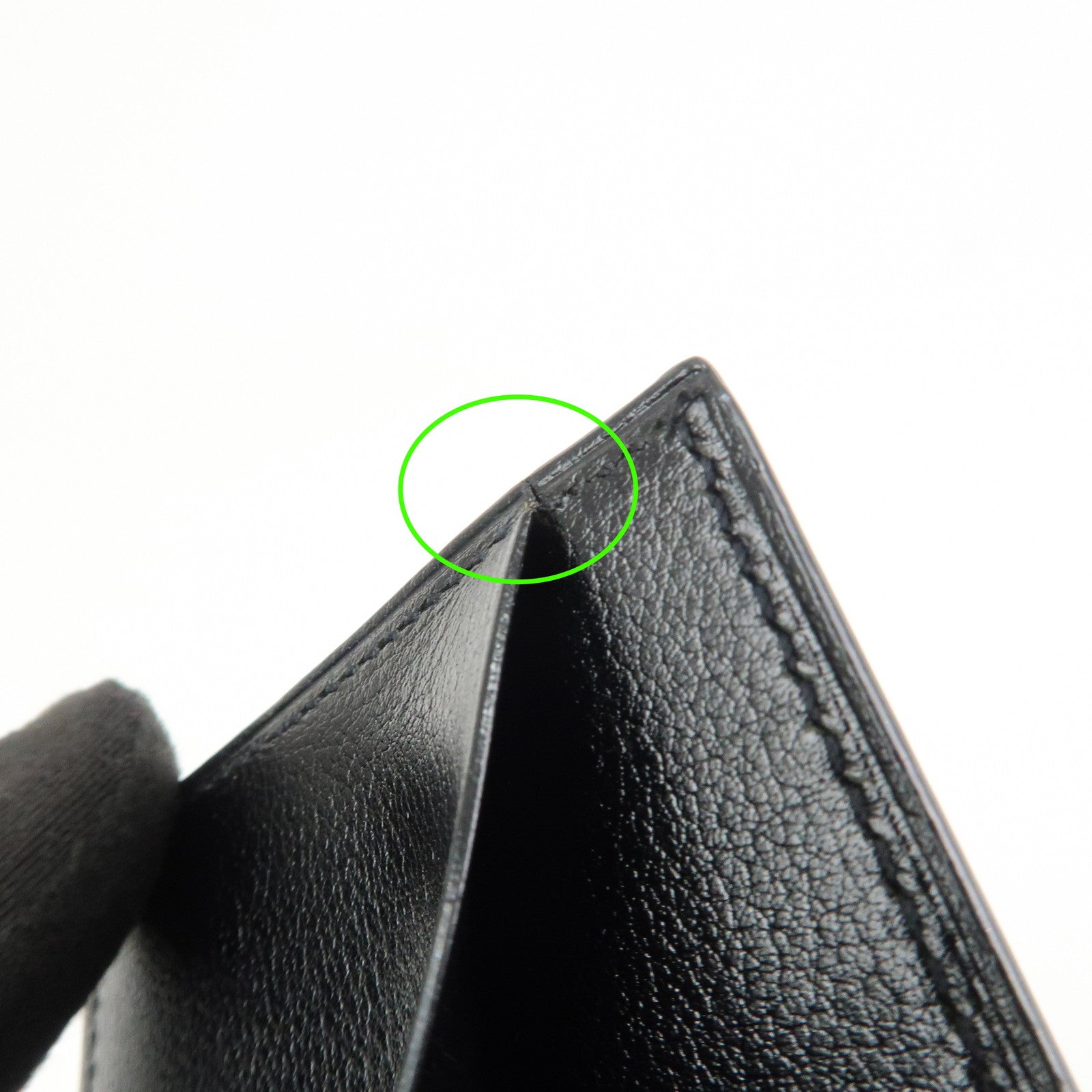 HERMES Evercalf Leather Chouchou Serie Button 笆。I Stamped Pass Case