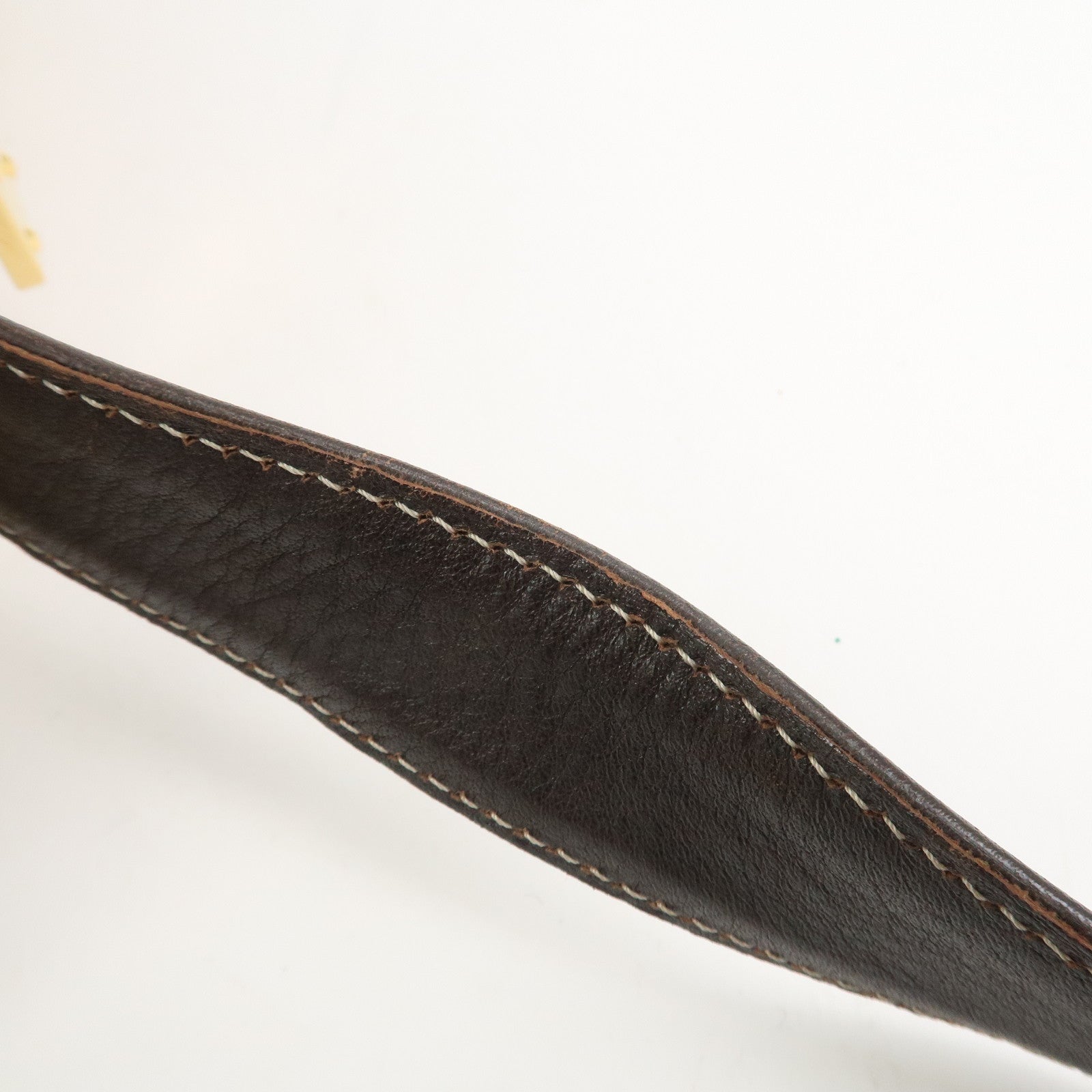 LOEWE Anagram Suede Leather Shoulder Bag Beige Brown