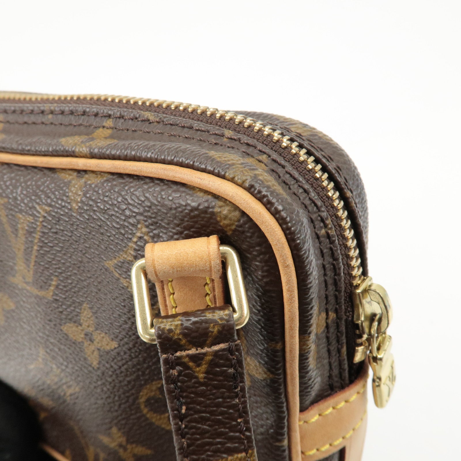 Louis Vuitton Monogram Pochette Marly Bandouliere Bag Brown M51828 Used