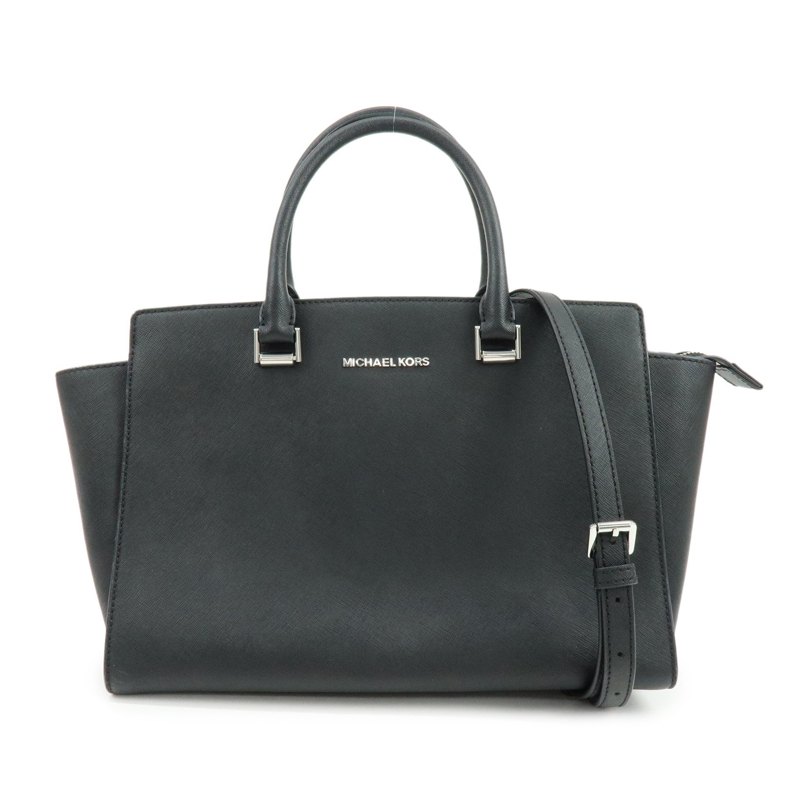 MICHAEL KORS Leather 2Way Bag Hand Bag Shoulder Bag Black