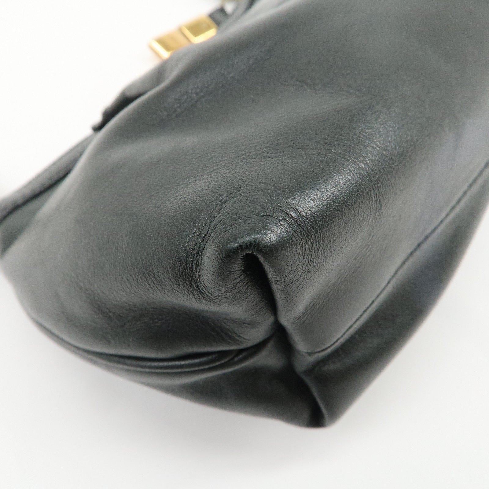 Chloe Victoria Leather 2Way Bag Hand Bag Shoulder Bag Black