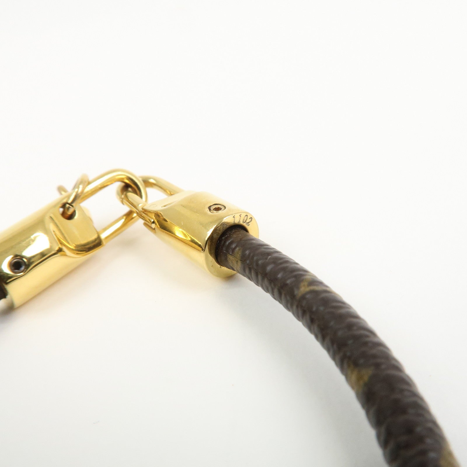 Louis Vuitton Monogram Bracelet Lock It Brown M6605
