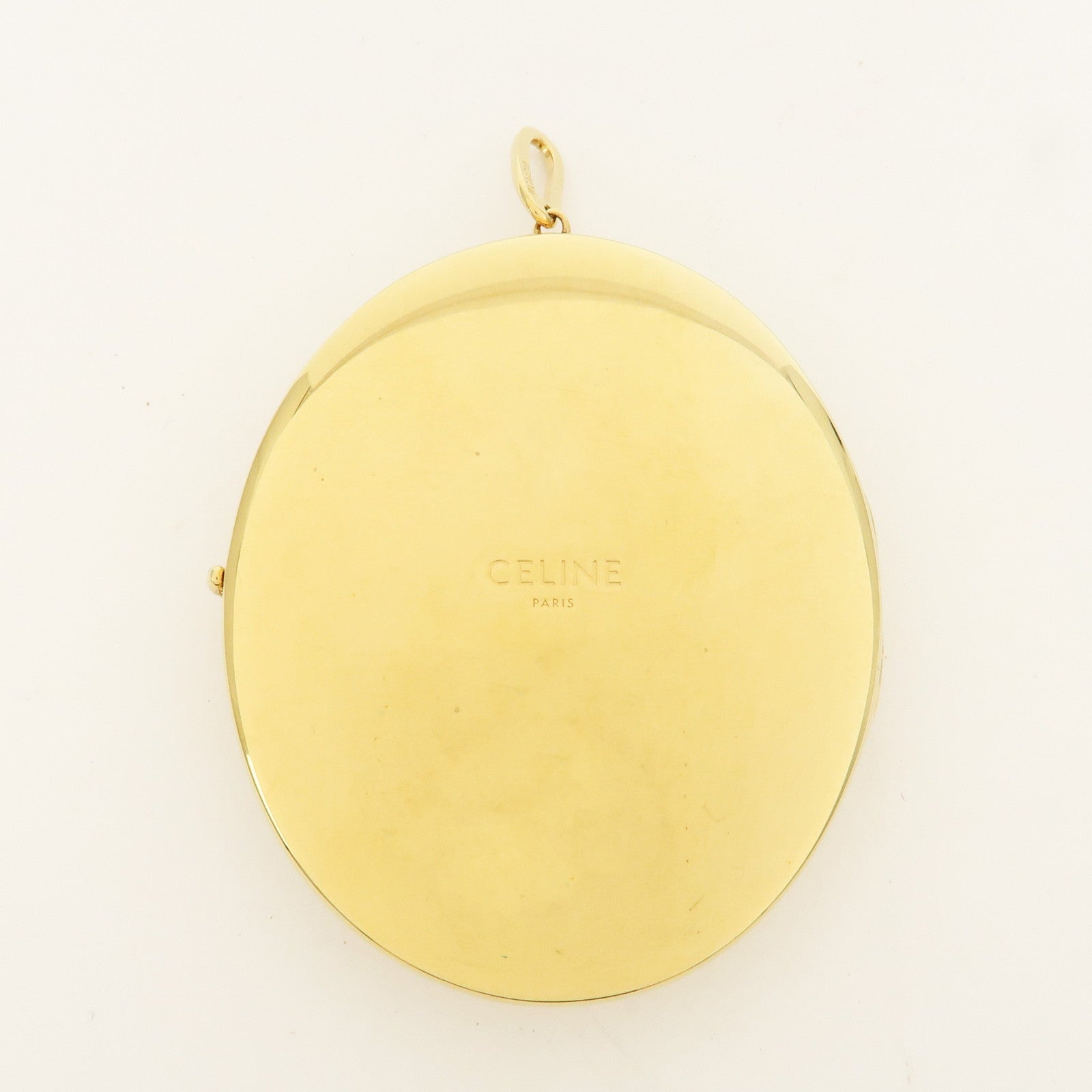CELINE Metal Sulky Box Pendant Charm Pendant Top Gold