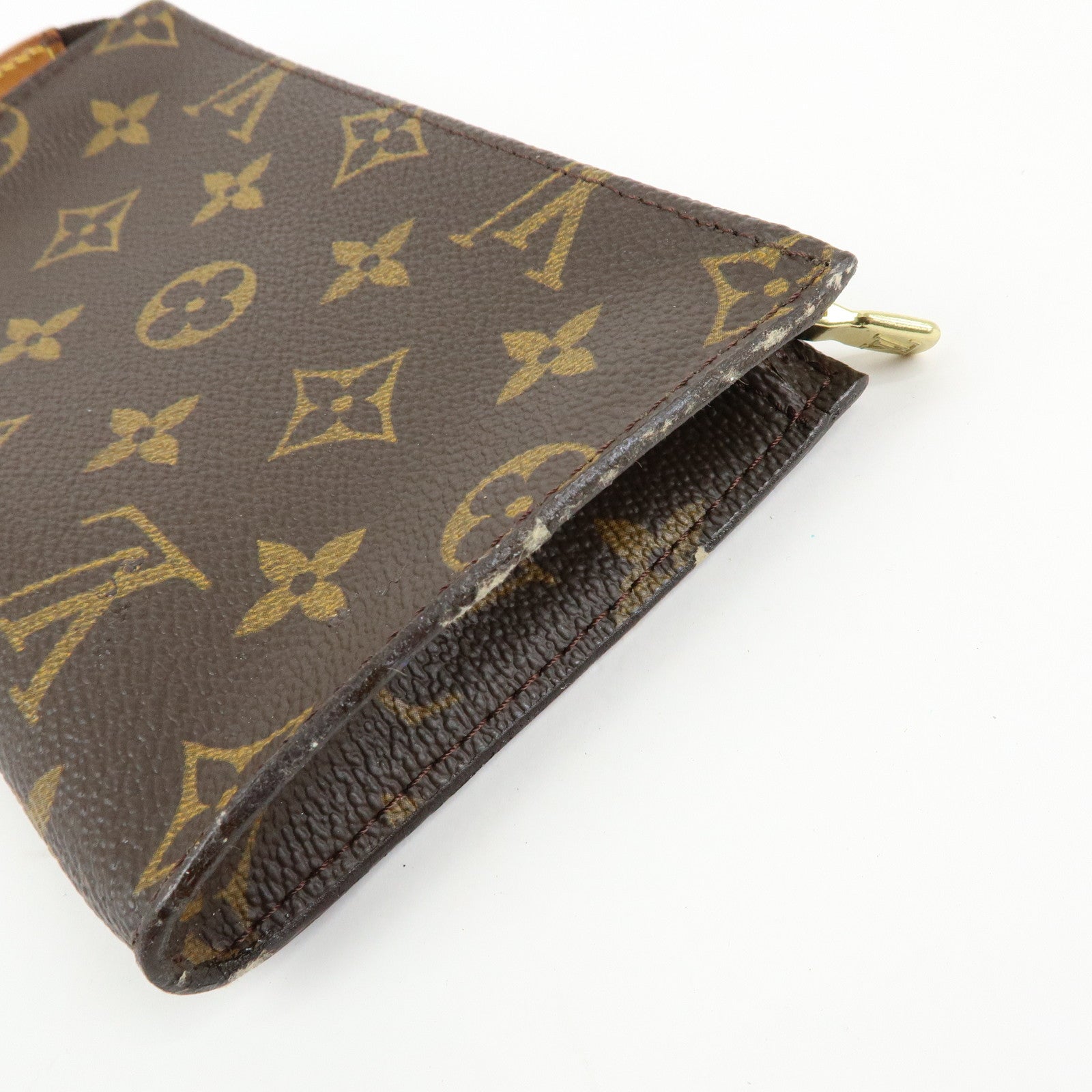 Louis Vuitton Set of 2 Monogram Canvas Bucket PM Pouch Brown