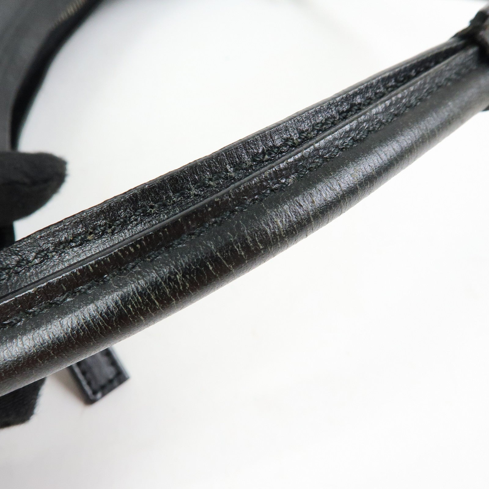 GUCCI Leather Shoulder Bag Hand Bag Black 001・3766