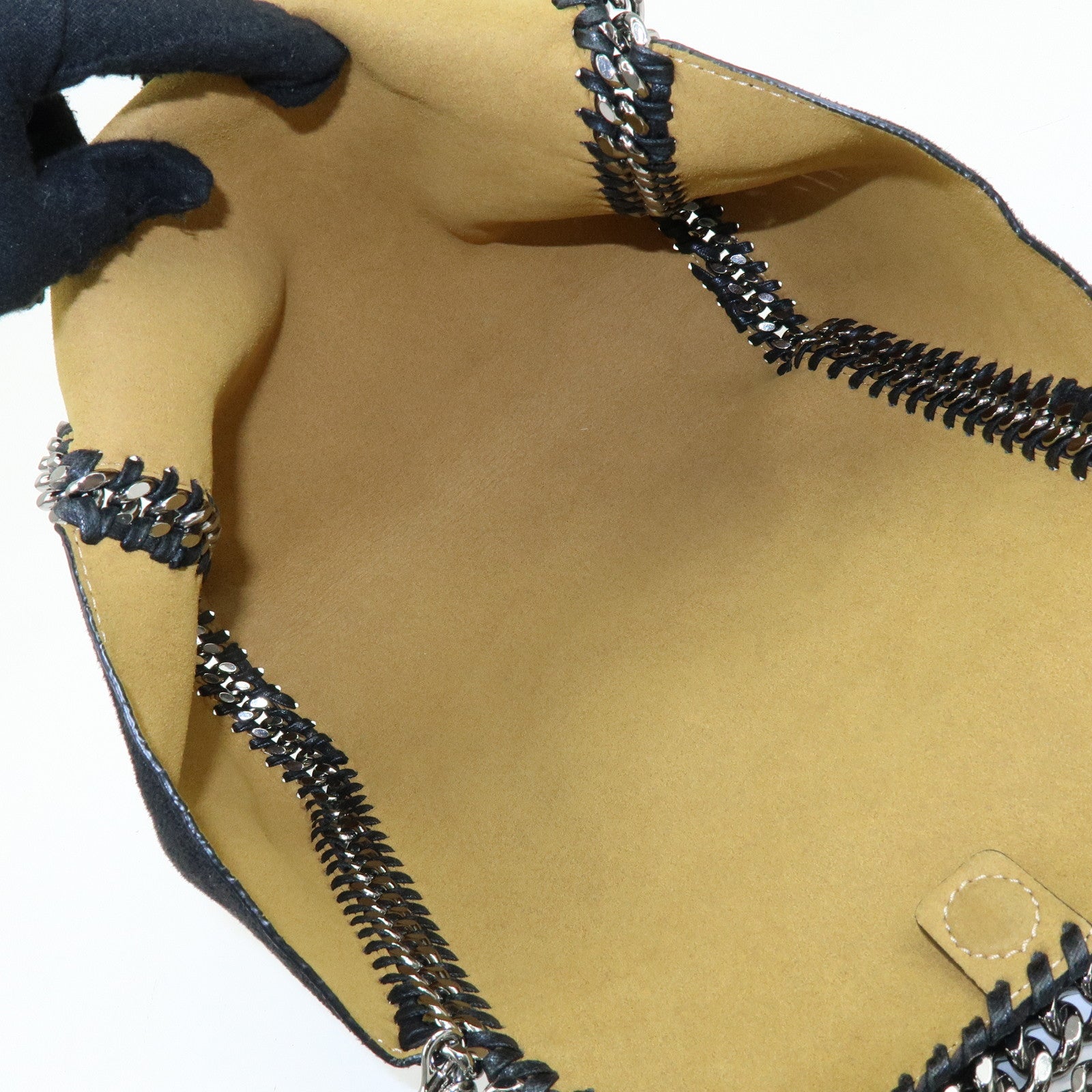 STELLA MCCARTNEY Falabella Polyester 2Way Bag Black Yellow