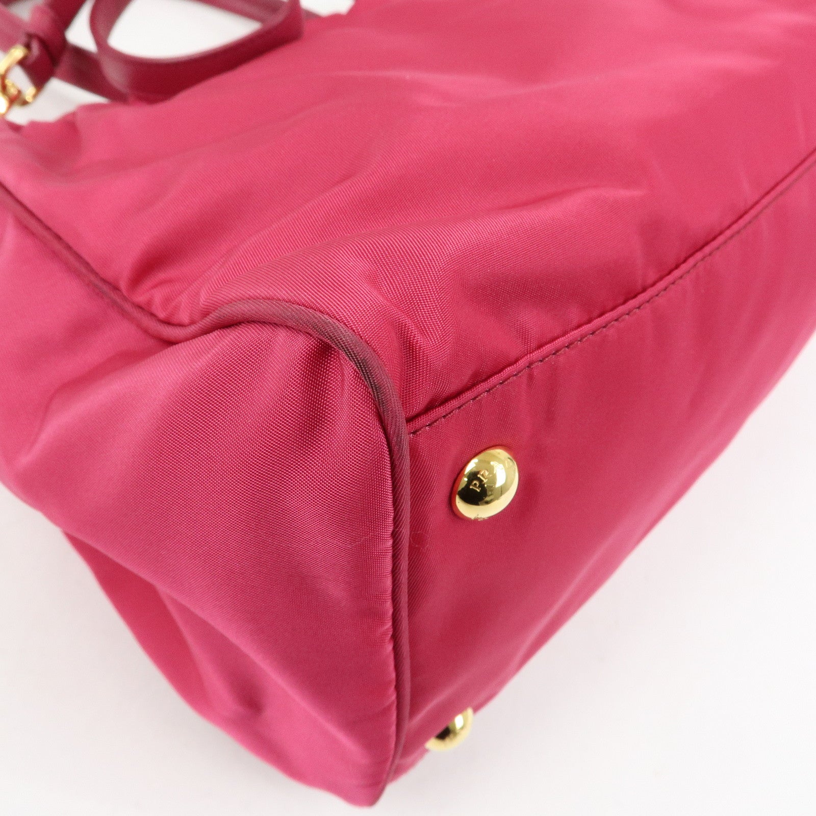 PRADA Tessuto Nylon 2Way Bag Hand Bag Shoulder Bag Pink 1BA843