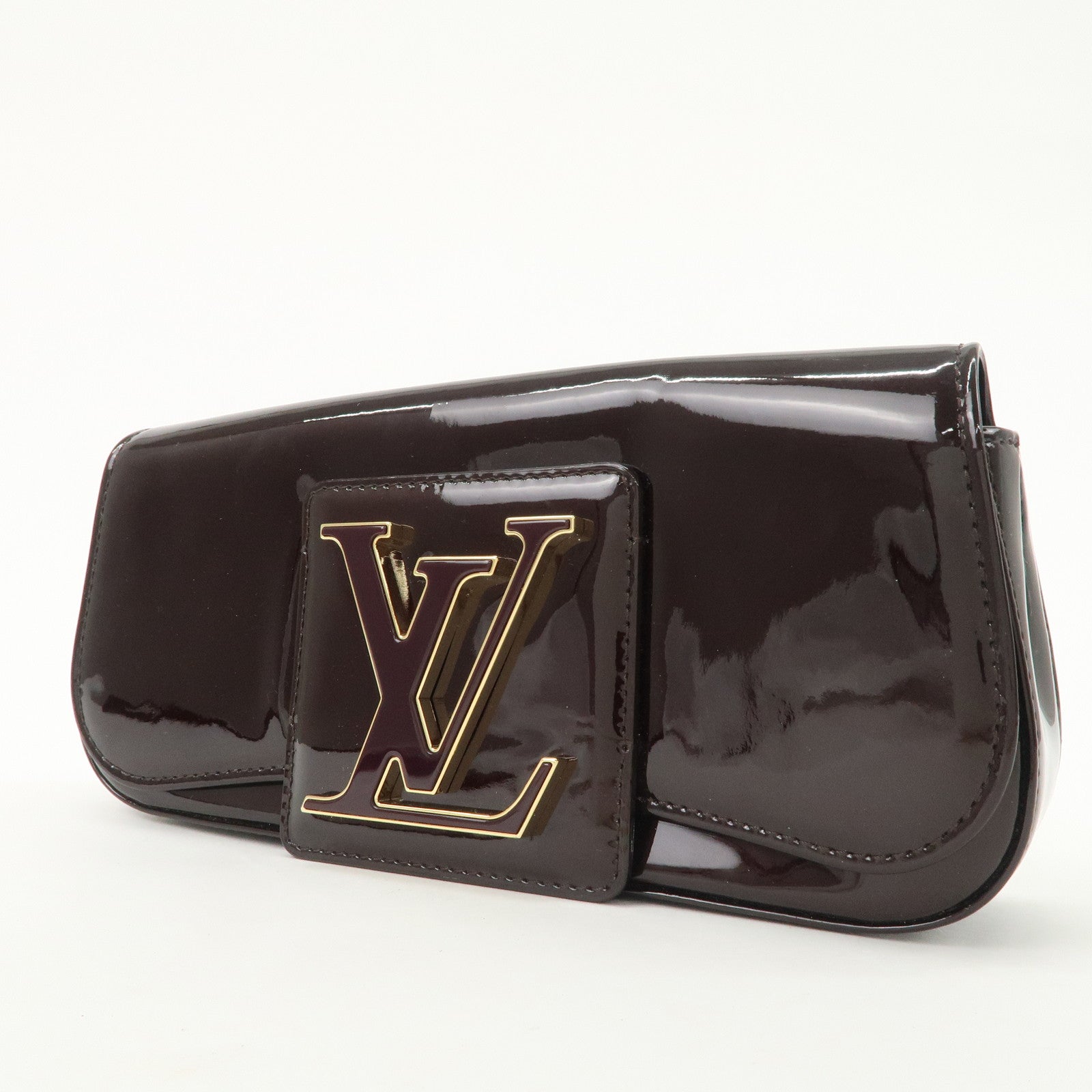 Louis Vuitton Vernis Pochette Sobe Clutch Bag Amarante M93490