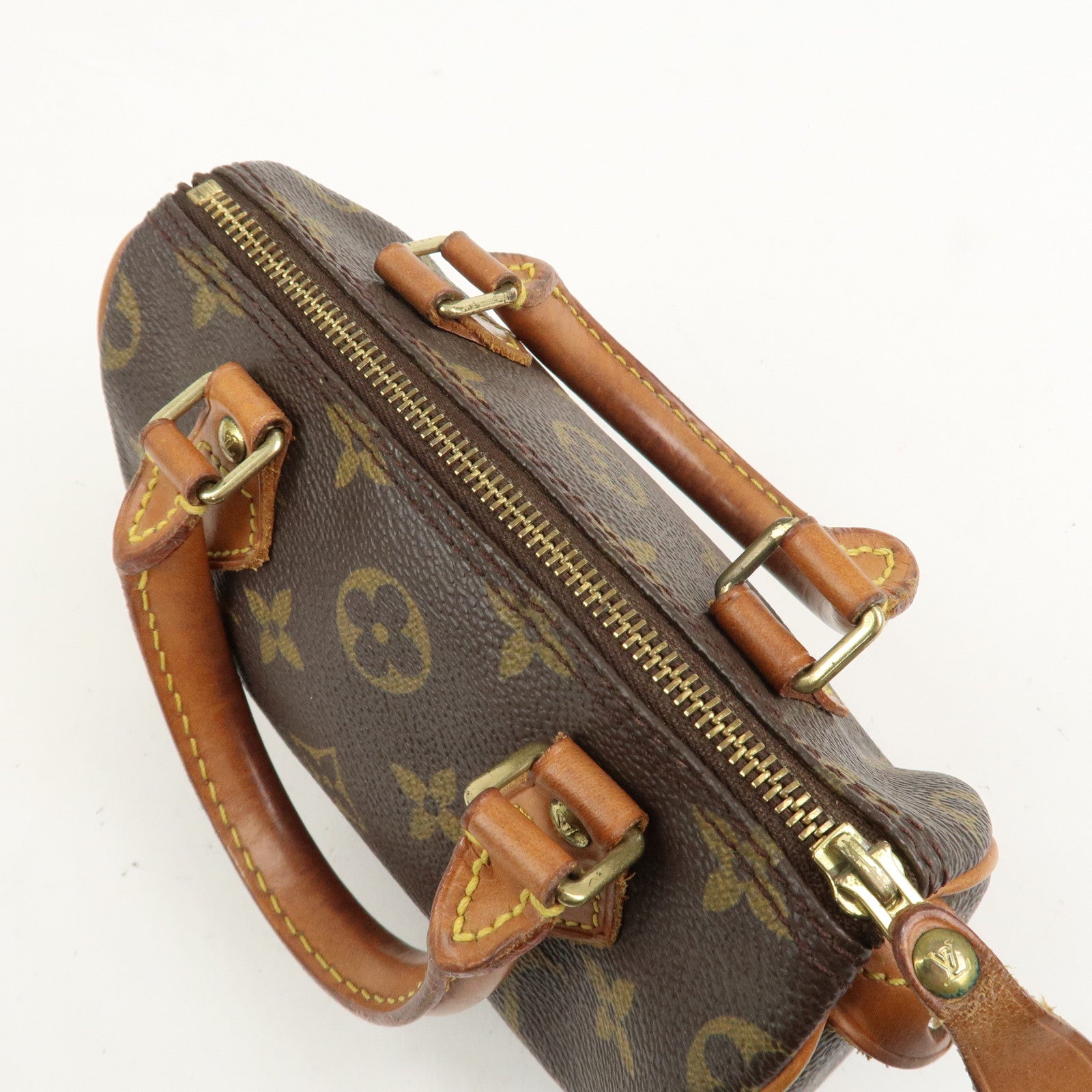 Louis Vuitton Monogram Mini Speedy Hand Bag Brown M41534