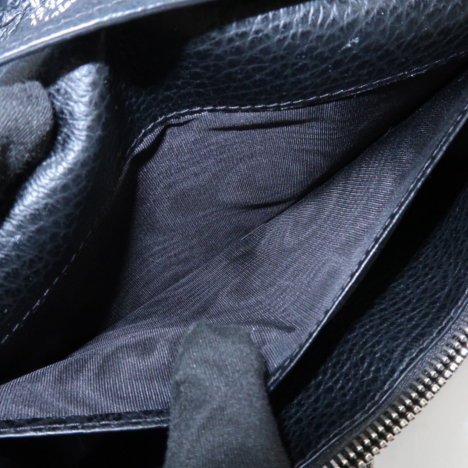 Maison Margiela Leather Shoulder Bag 4 Stitches Chain Wallet Black