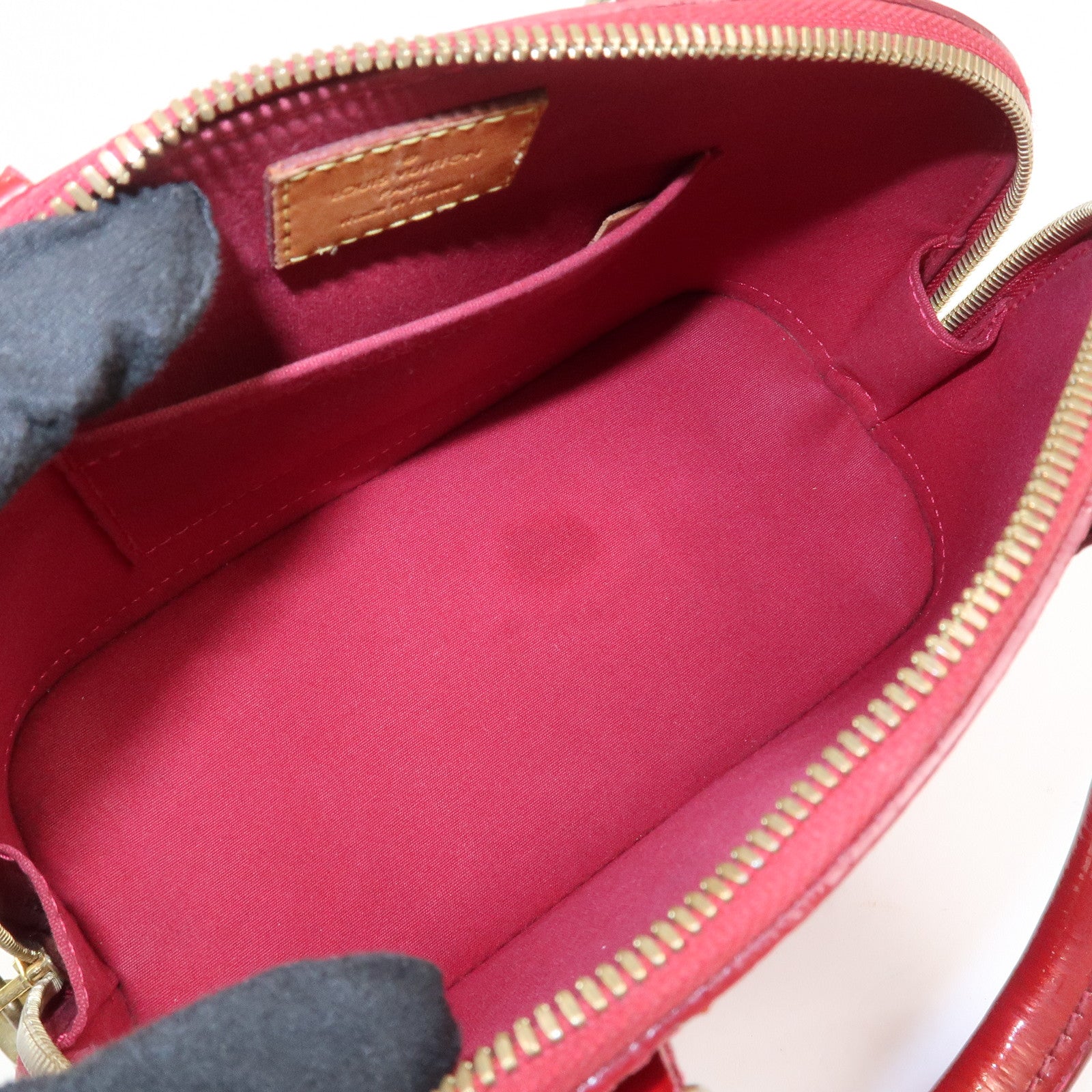 Louis Vuitton Monogram Vernis Alma BB 2Way Bag Red M91606