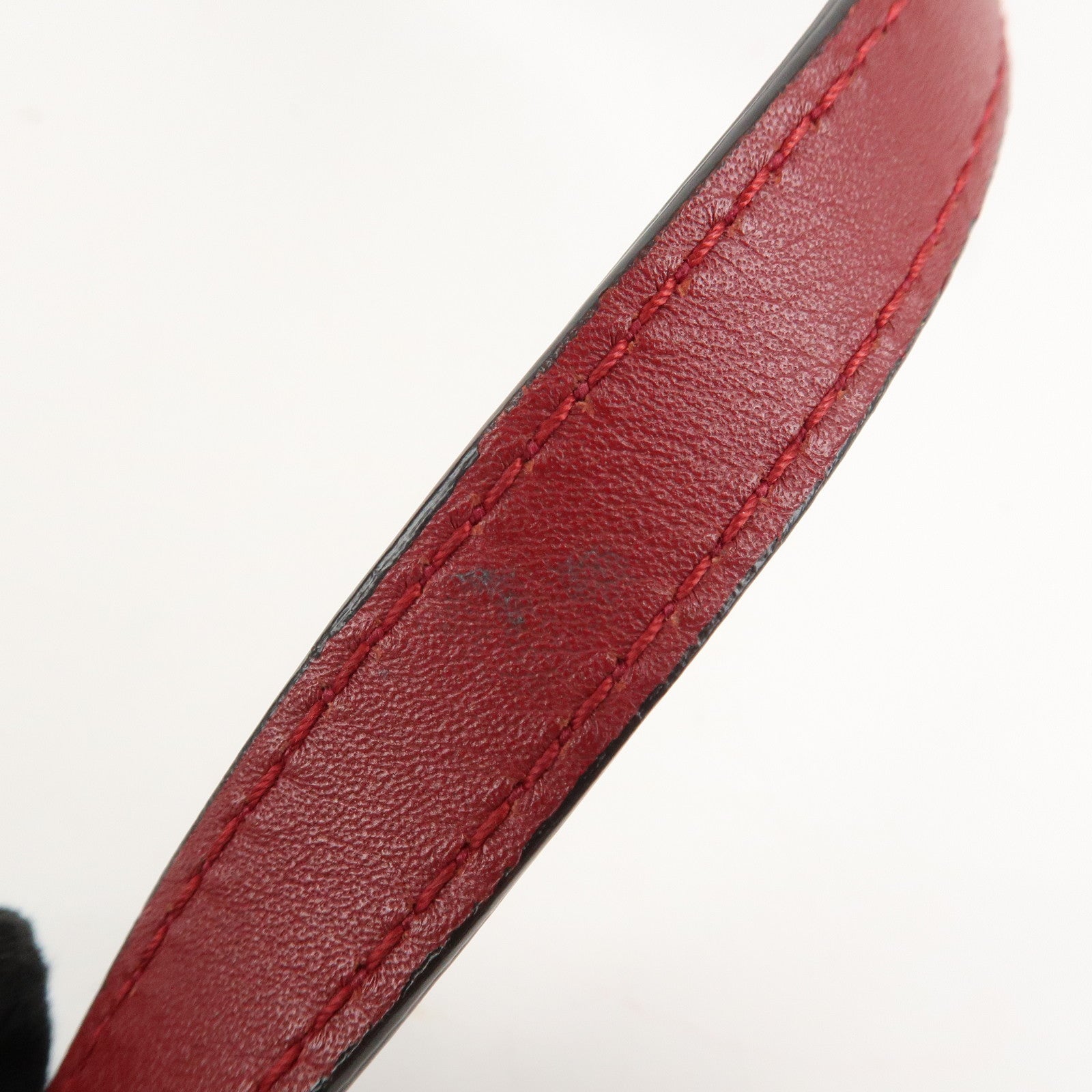 GUCCI Micro Guccissima Leather 2Way Hand Shoulder Bag Red 449654 Used