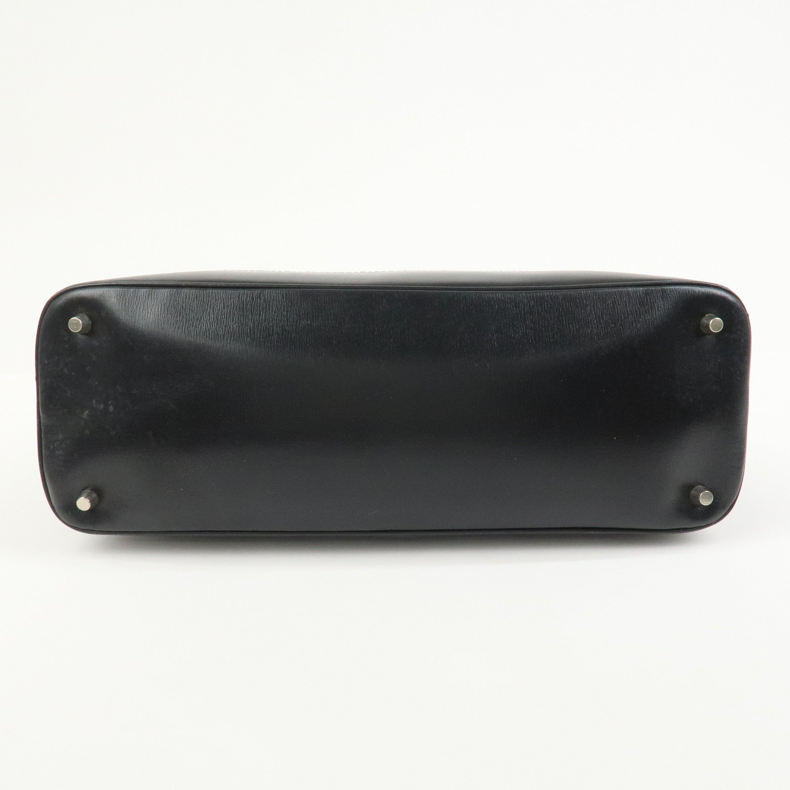 PRADA Triangle Logo Nylon Leather Shoulder Bag Hand Bag Black