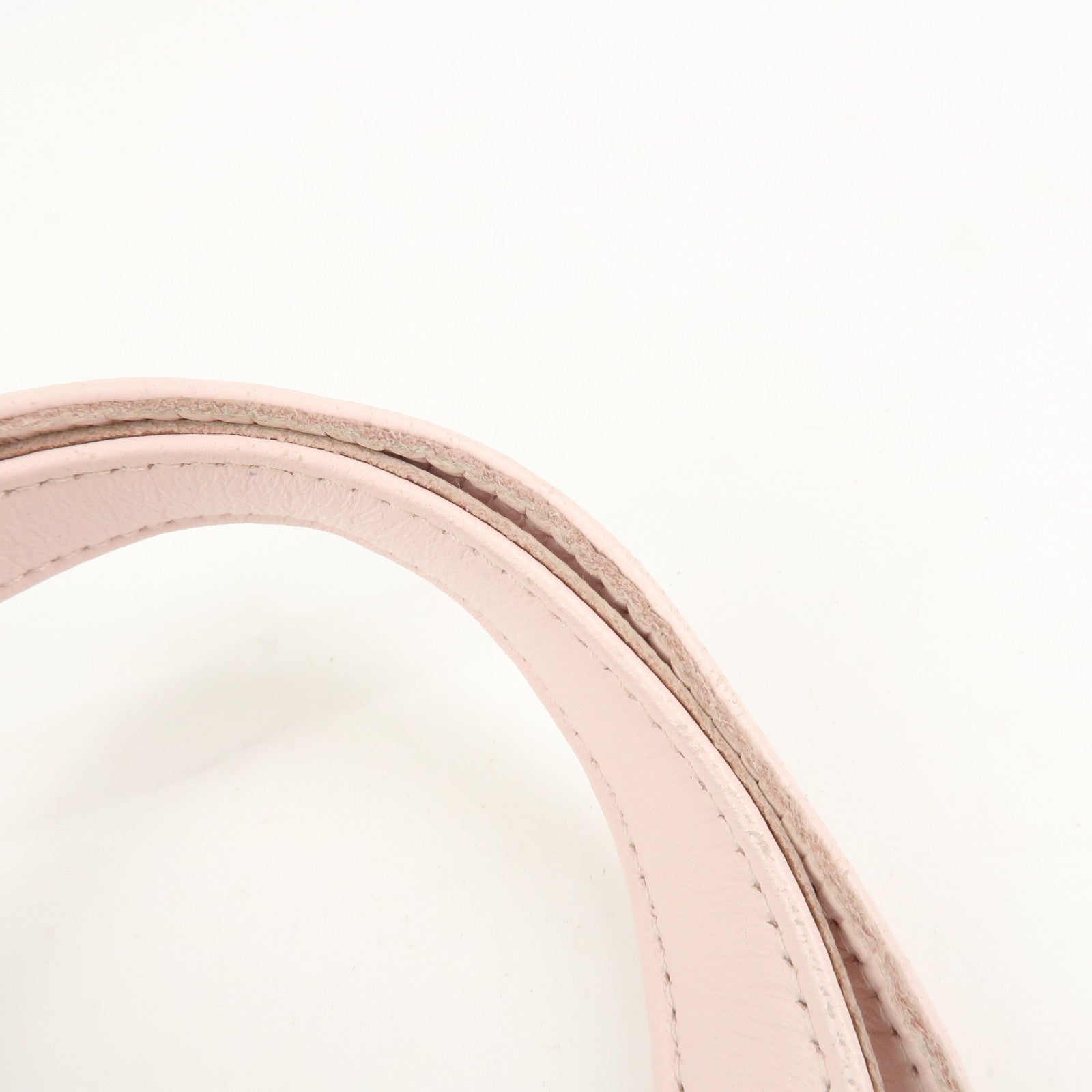 VALENTINO Leather Ribbon Motif Tote Bag Hand Bag Shoulder Bag Pink