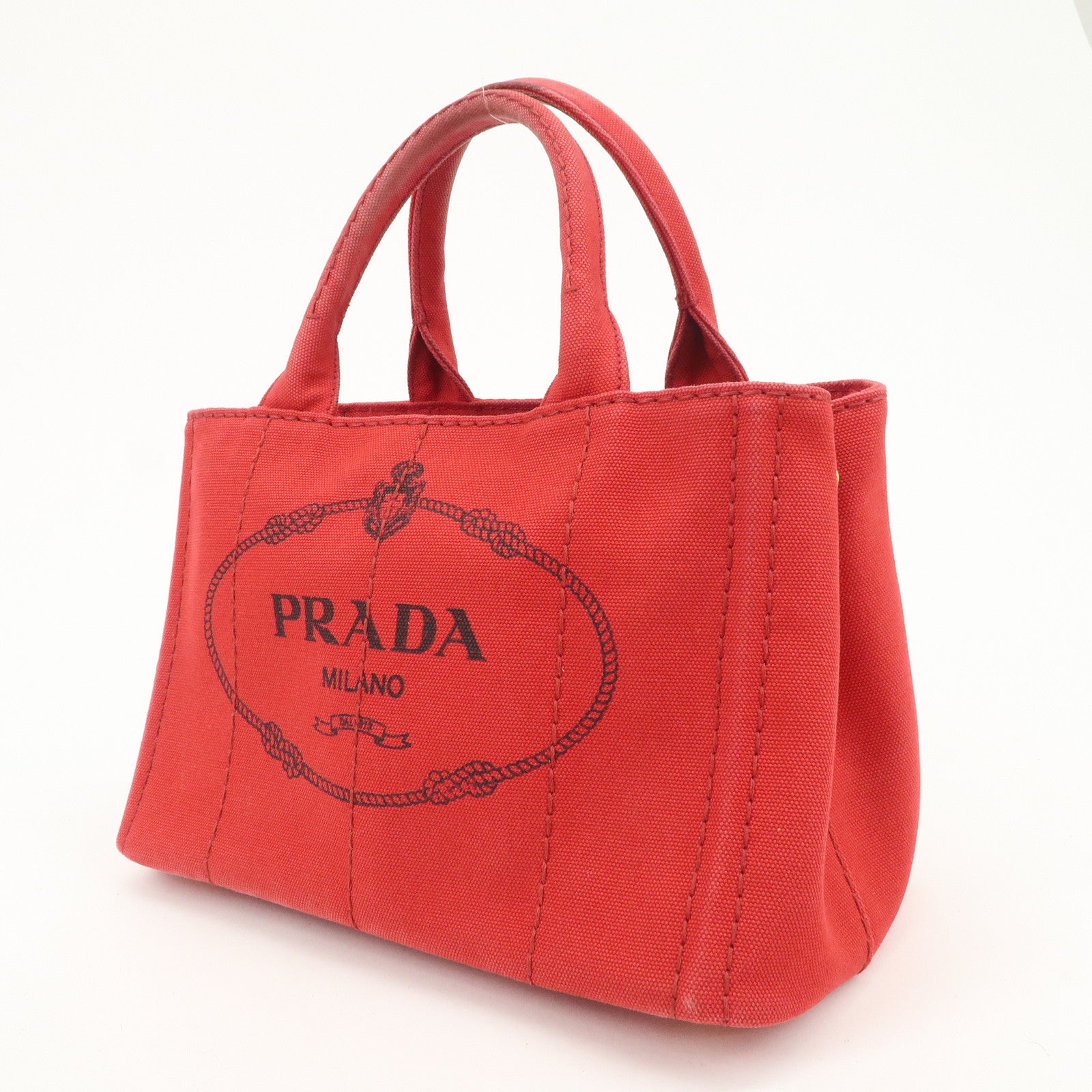 PRADA Logo Canapa Canvas Mini 2Way Bag Hand Shoulder Bag B2349G
