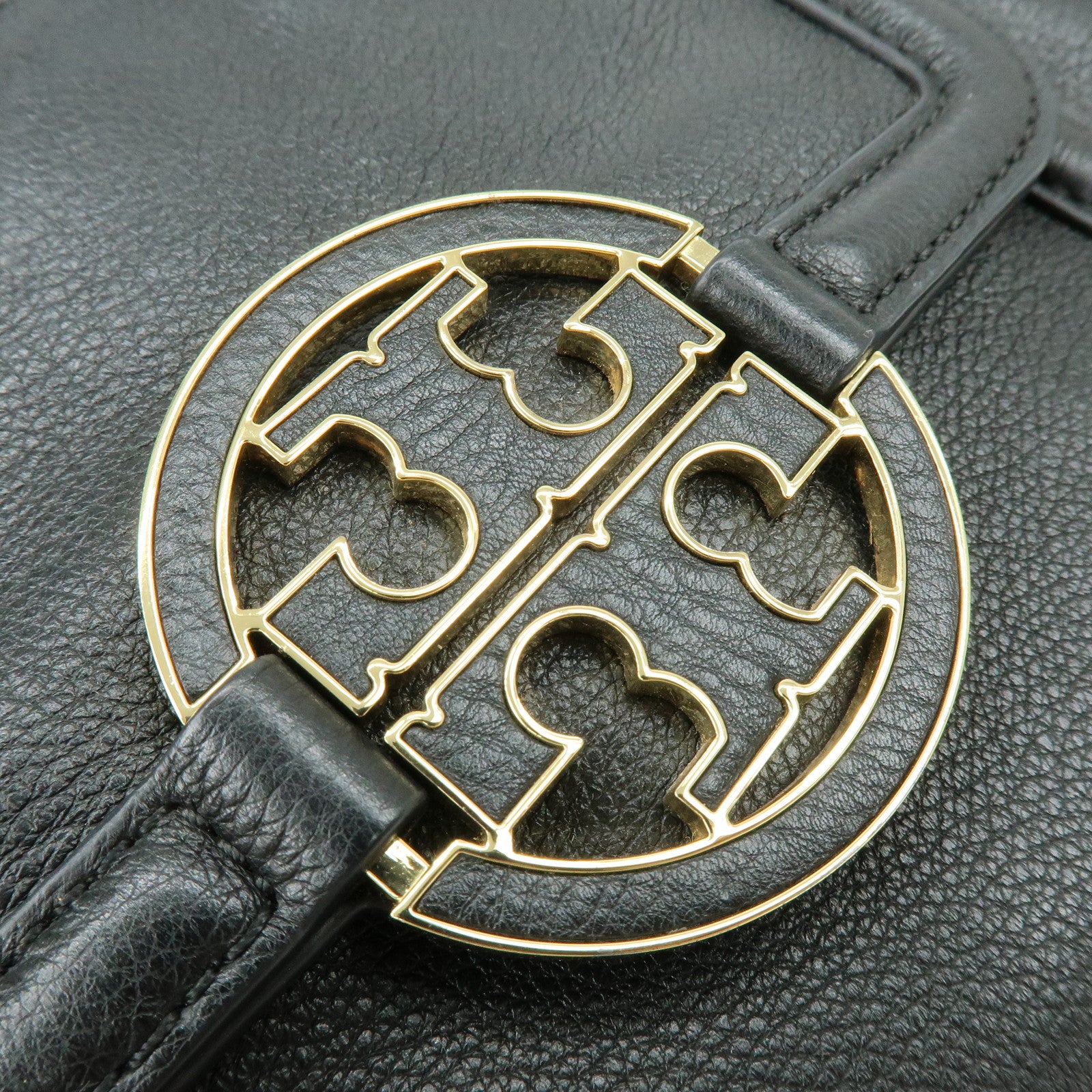 TORY BURCH Amanda Leather 2Way Bag Hand Bag Shoulder Bag Black
