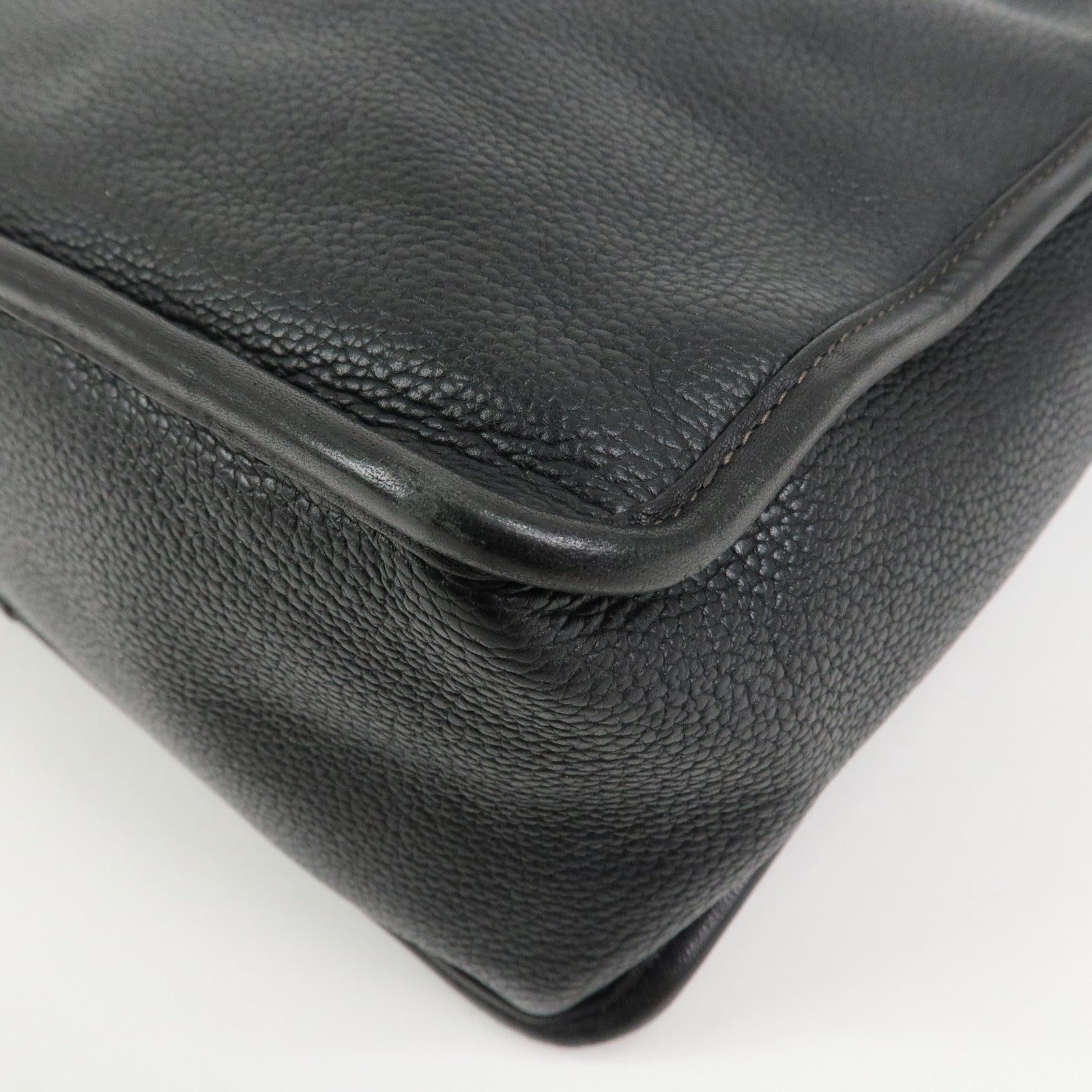 LOEWE Anagram Leather Shoulder Bag Crossbody Bag Black