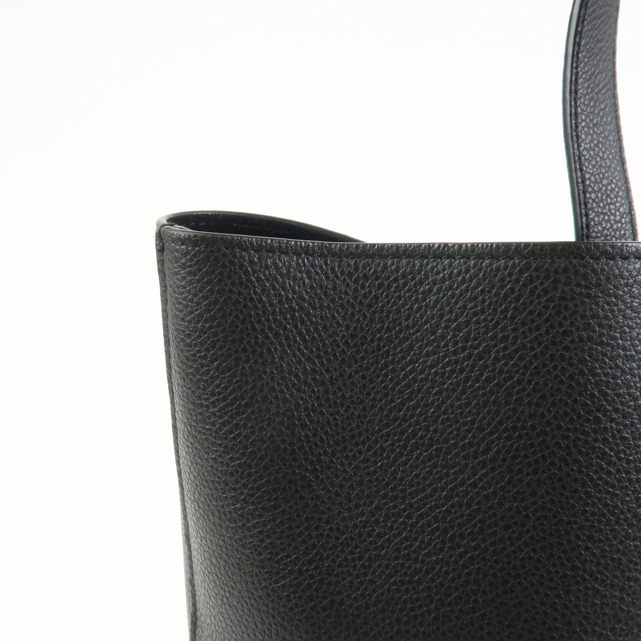 SAINT LAURENT PARIS Leather Tote Bag Hand Bag Black 676657