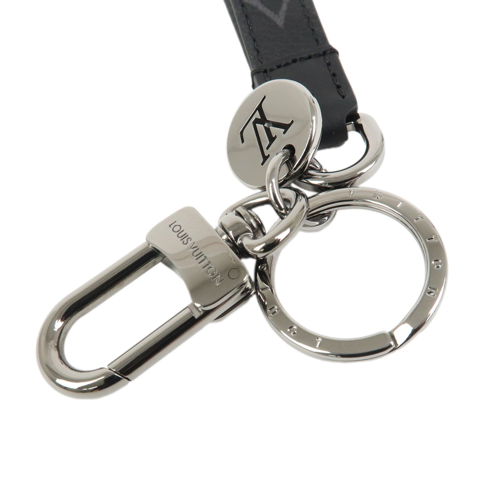 Louis Vuitton Monogram Eclipse Porte Cles Dragonne Key Chain M61950