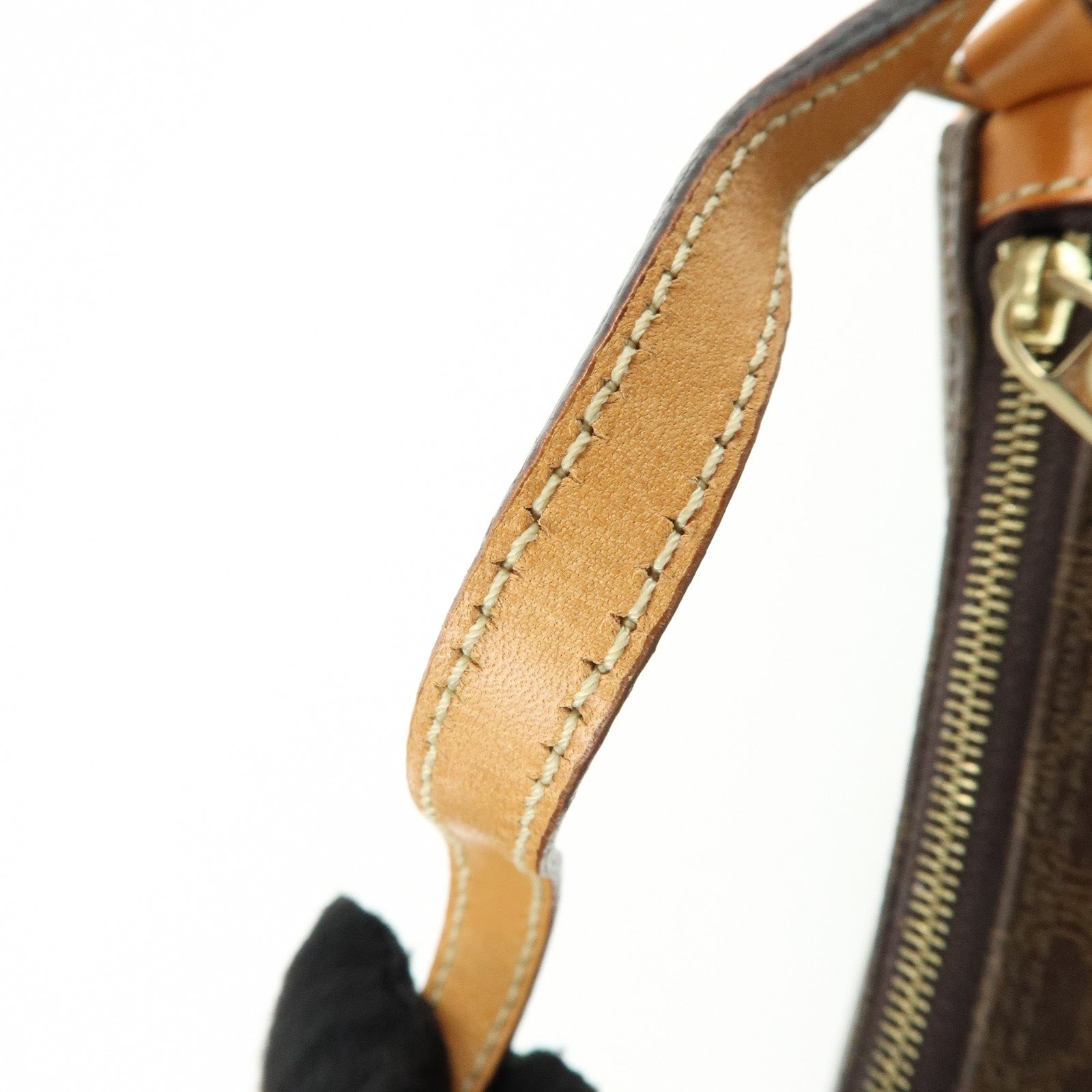 CELINE Macadam PVC Leather Shoulder Bag Hand bag Brown