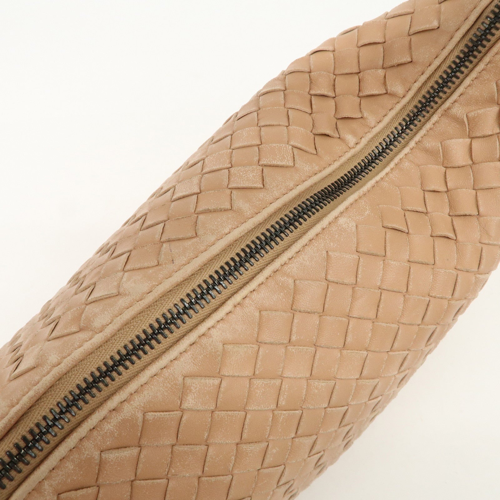 BOTTEGA VENETA Intrecciato Leather Shoulder Bag Hand Bag Pink Used