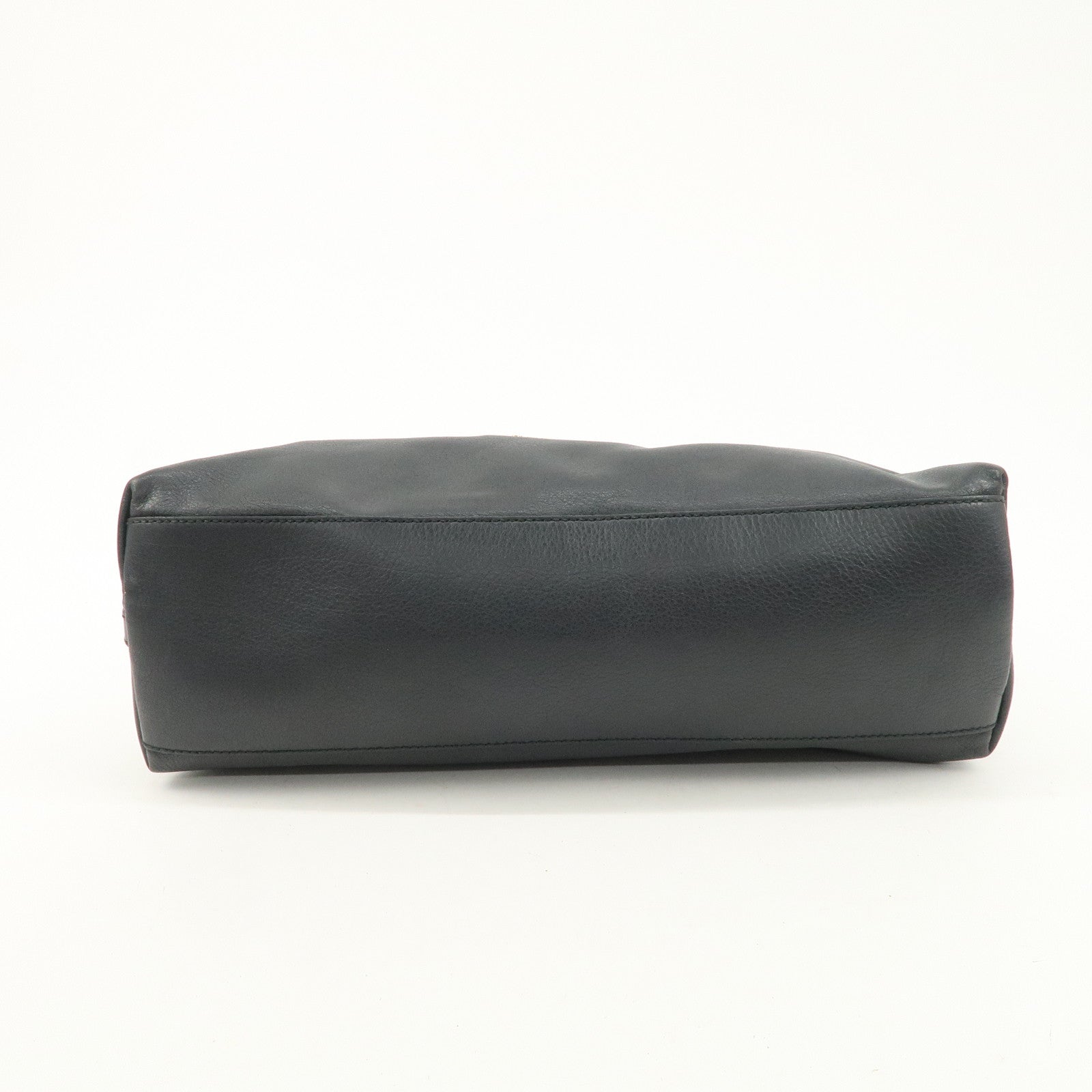 GUCCI Leather Tote Bag Shoulder Bag Black 419689 Used