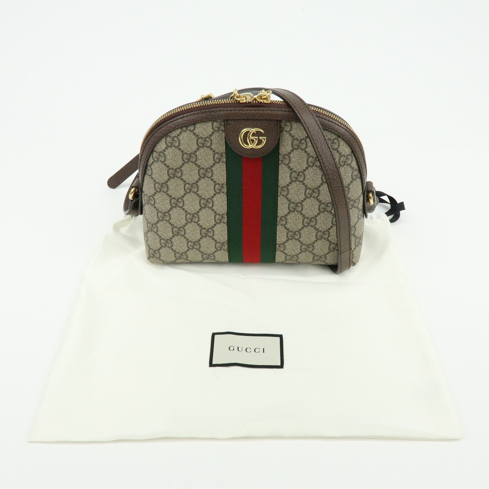 GUCCI Ophidia GG Supreme Shoulder Bag Crossbody Bag Brown 499621