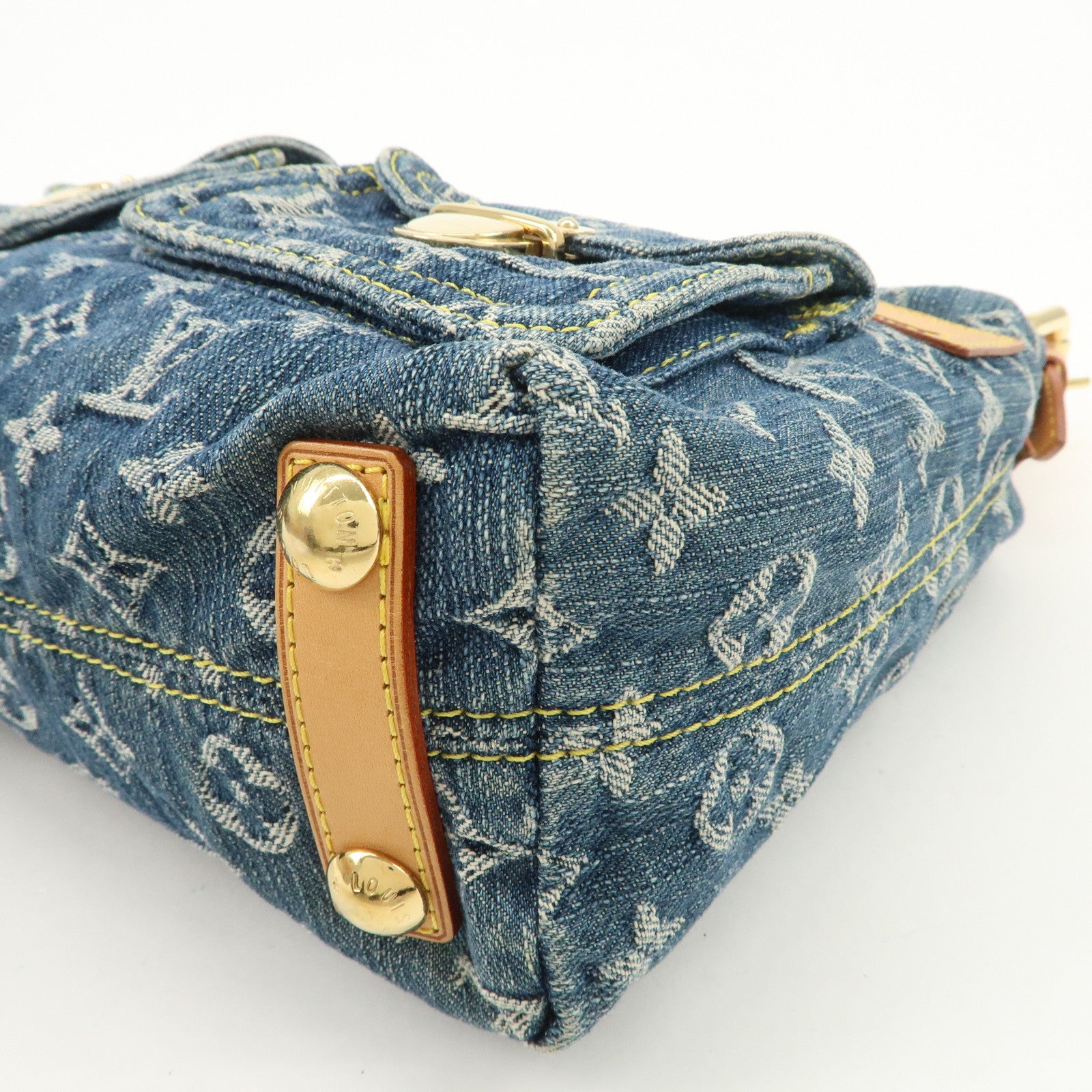 Louis Vuitton Monogram Denim Baggy PM 2Way Bag Shoulder Bag M95049
