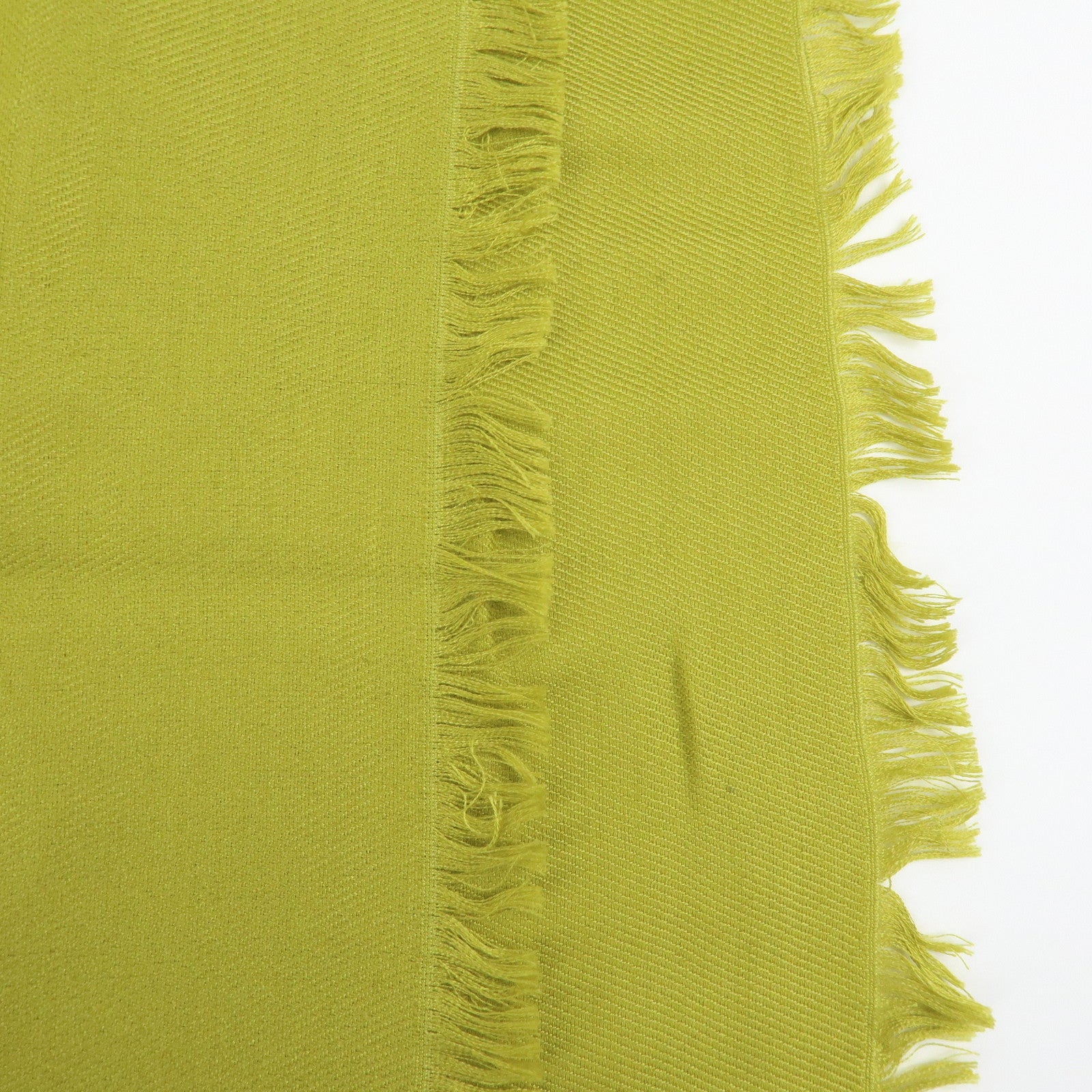 Louis Vuitton Monogrm Silk Wool Scarf Shawl Anis Green M71326