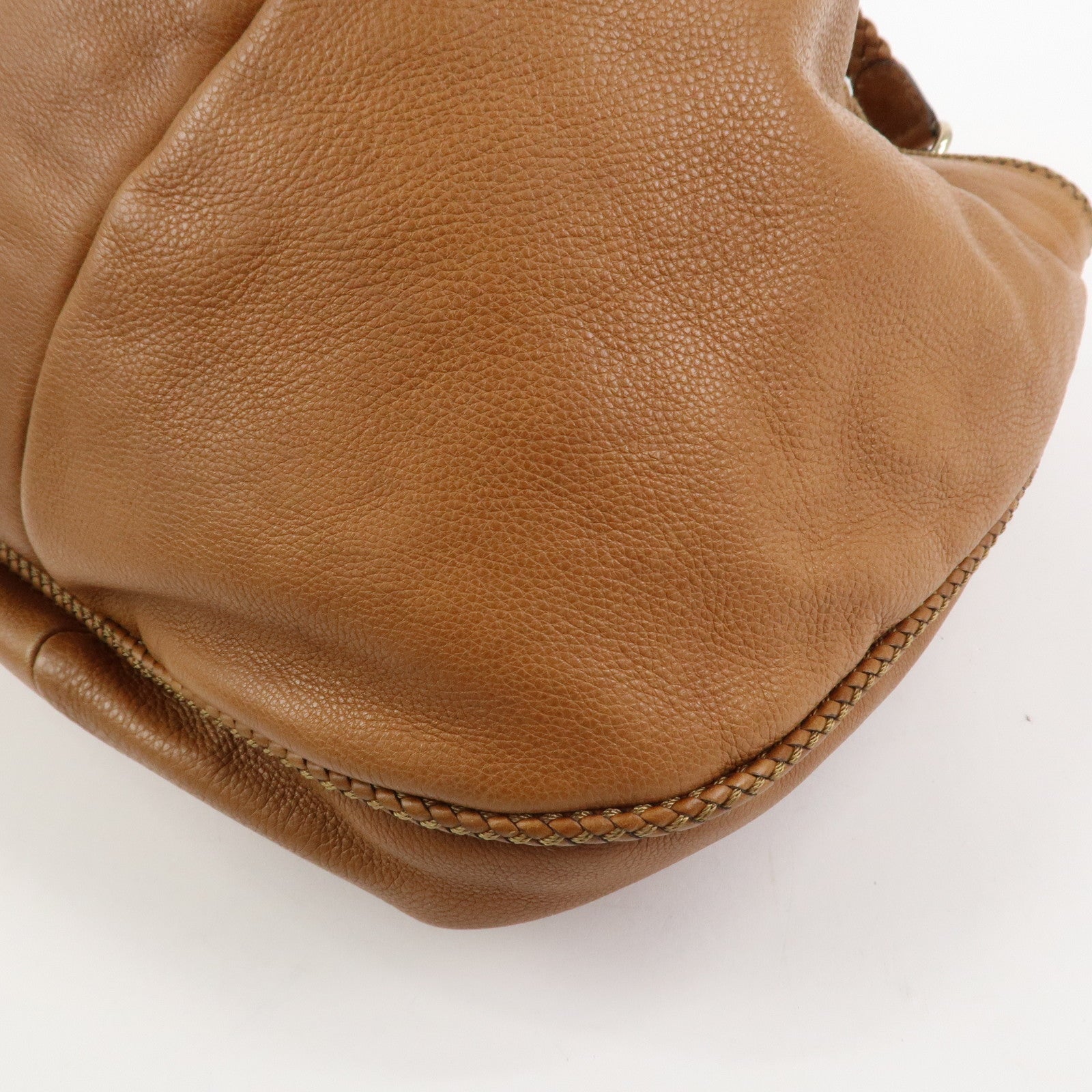 GUCCI Marrakech Leather Shoulder Bag Tote Bag Brown 257029