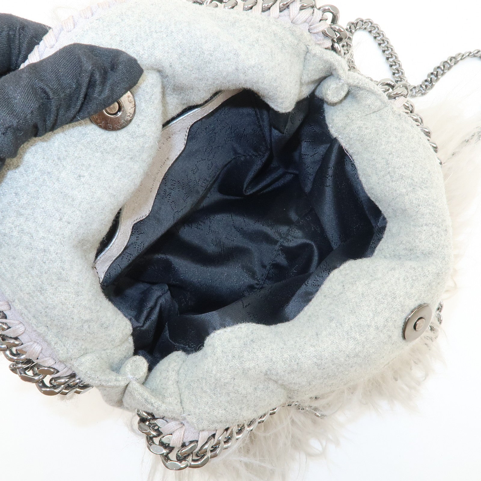 STELLA MCCARTNEY Falabella 2Way Bag Hand Bag Shoulder Bag Gray