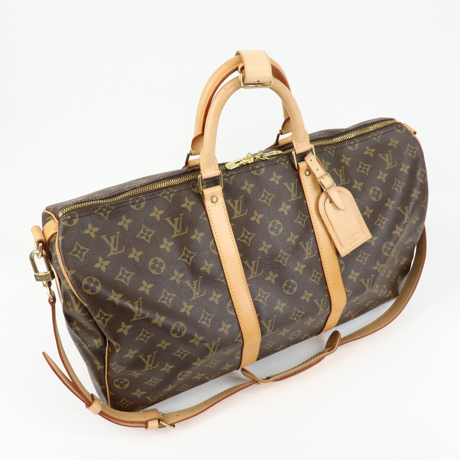 Louis Vuitton Monogram Keep All Bandouliere 50 Boston Bag M41416