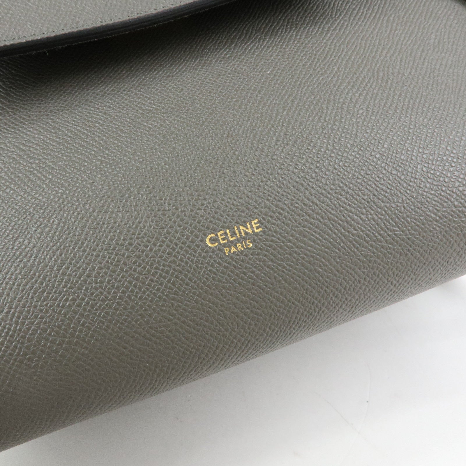CELINE Micro Belt Bag Calf Leather 2WAY Bag Hand Bag Gray