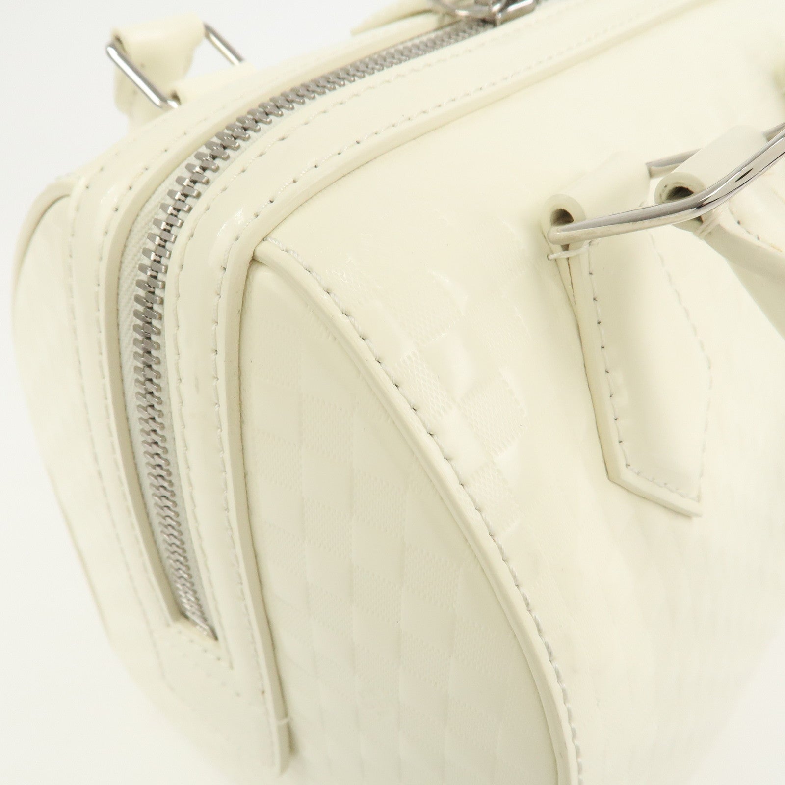 Louis Vuitton Damier Facette Speedy Cube PM Hand Bag Cream M48903